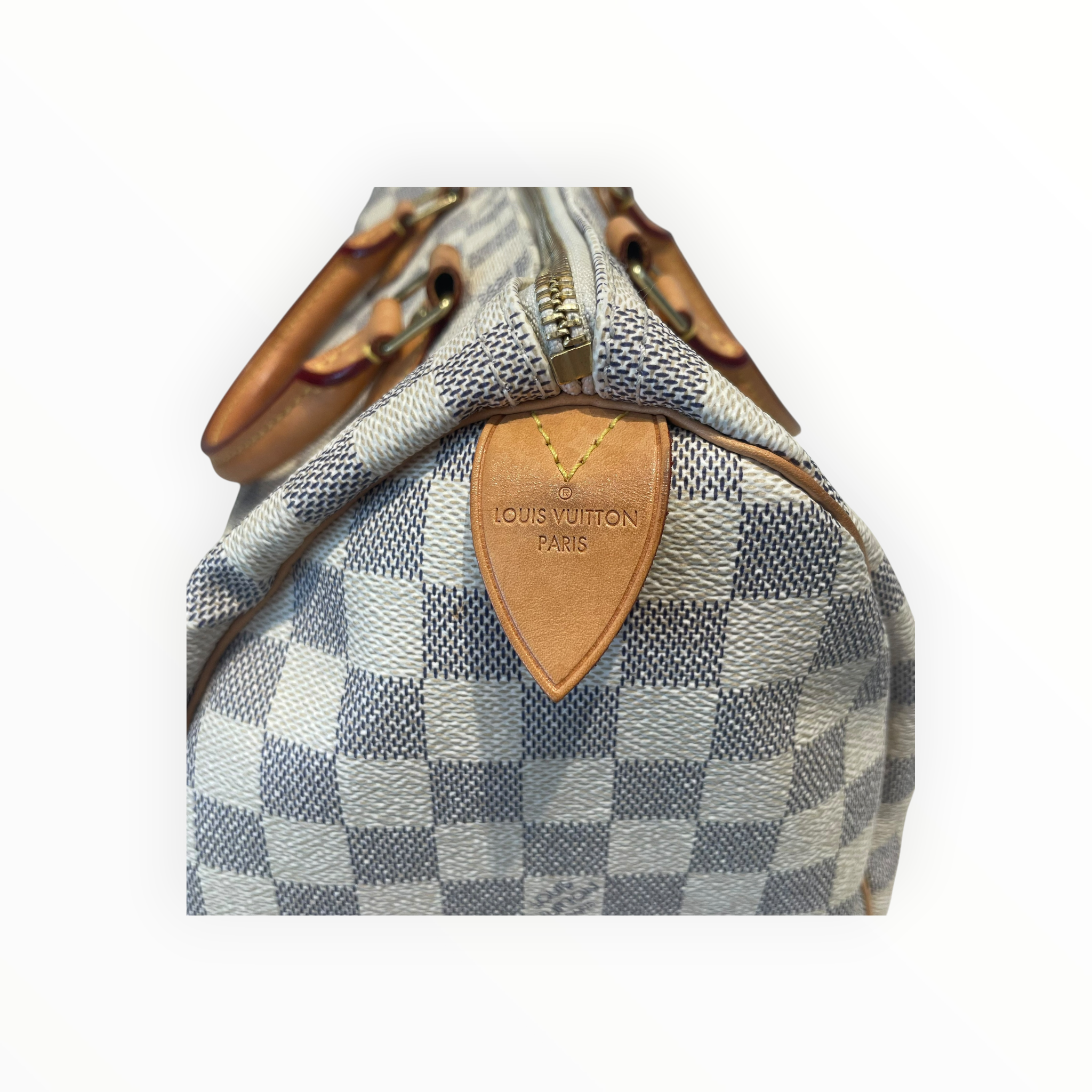 LOUIS VUITTON/Hand Bag/Leather/CRM/LV Speedy 35 Damier Azur view 4