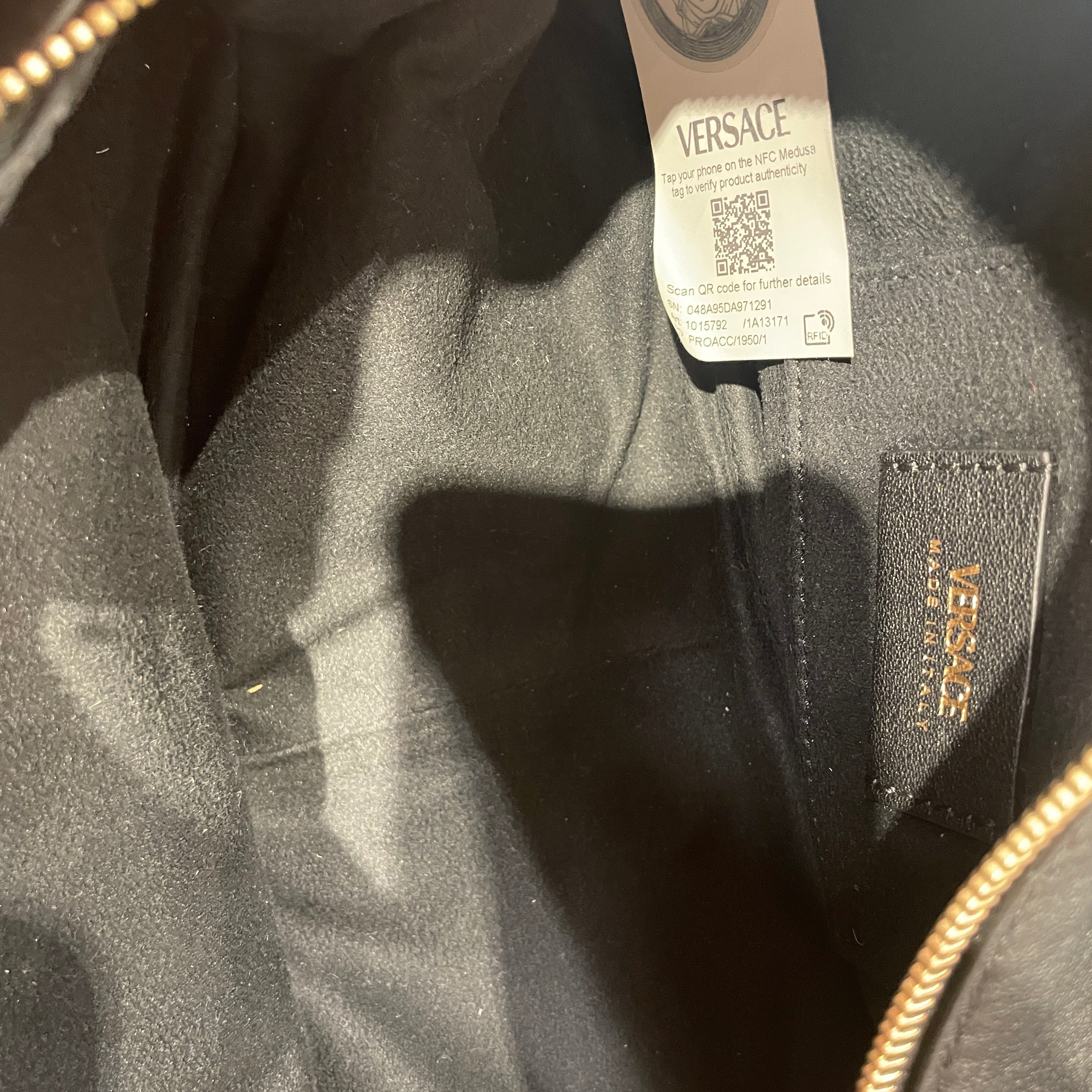 VERSACE/Hand Bag/Leather/BLK/BAGETTE BAG GOLD HARDWARE view 9