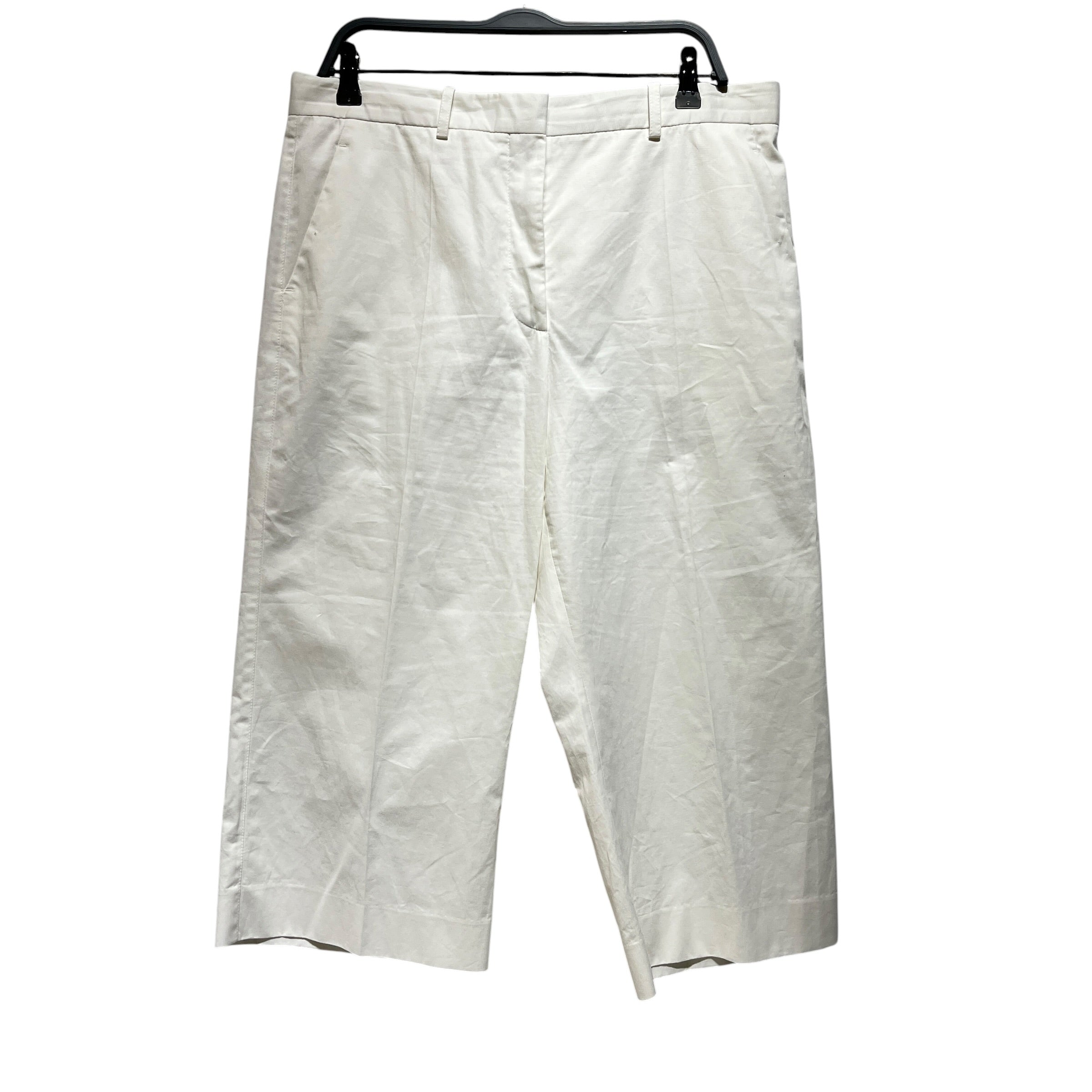 THE ROW/Straight Pants/12/Cotton/WHT/Cut Off Dress Pants view 1