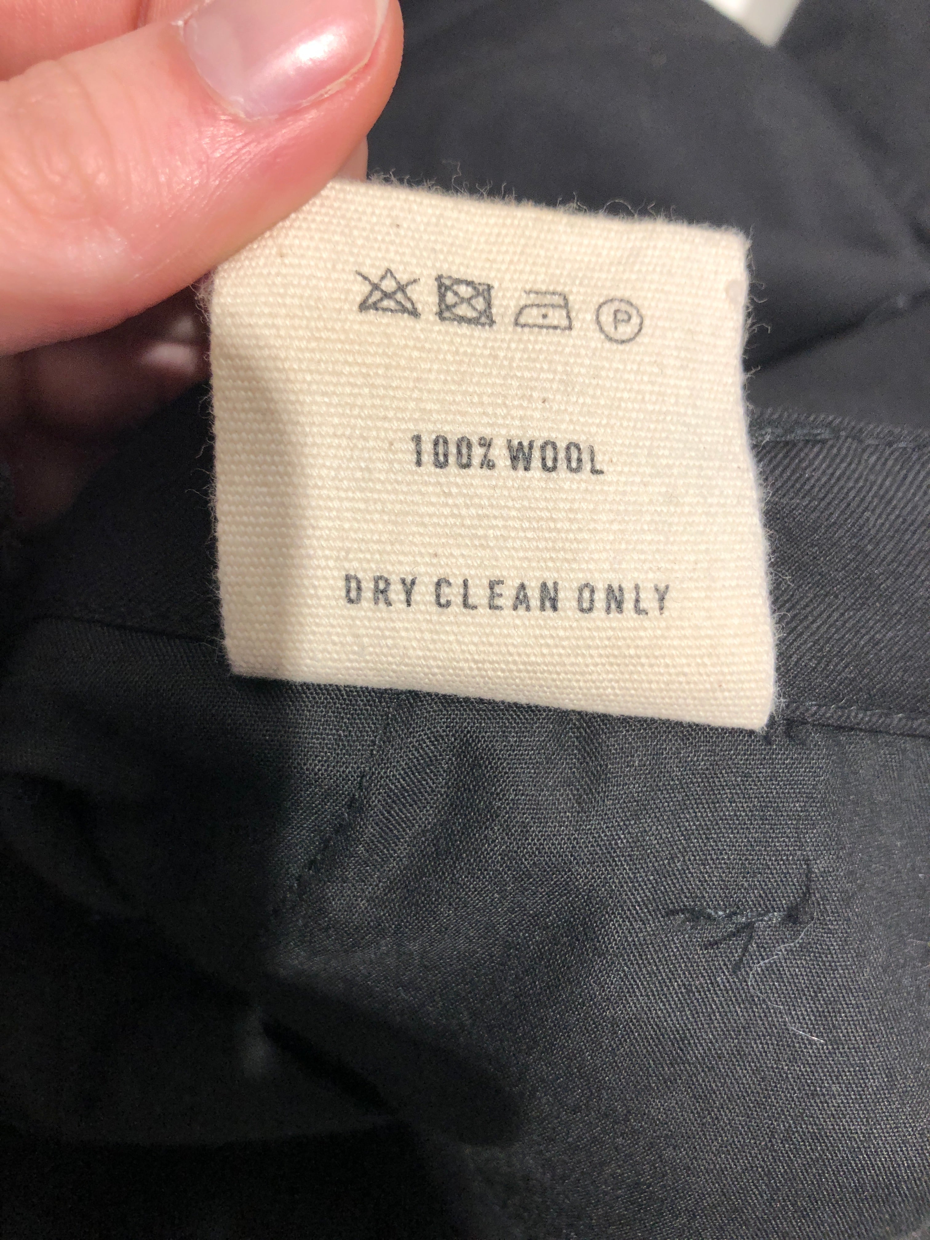 O. FILES/Cargo Pants/L/Wool/BLK/THIN WOOL CARGO WIDE view 4