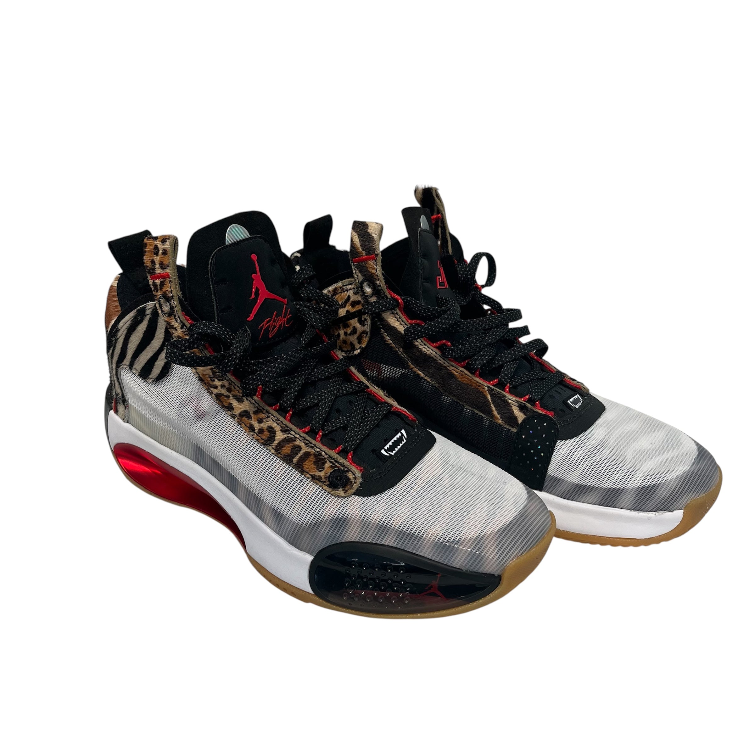 NIKE/AIR JORDAN 34 TATUM PE/Hi-Sneakers/US 9/Animal Pattern/Leather/BLK/DA1899-900 view 1