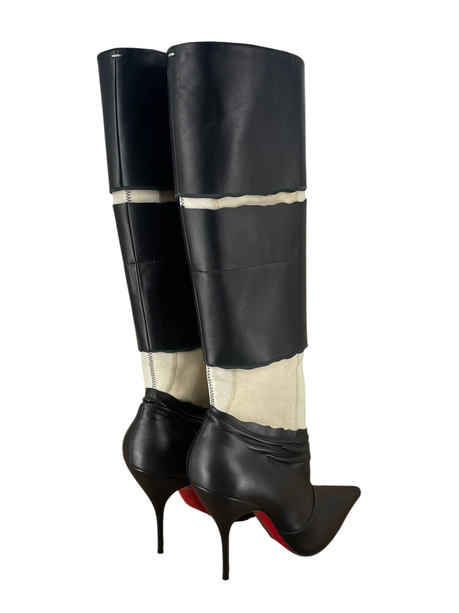 Christian Louboutin/Maison Margiela/Long Boots/EU 36/Leather/BLK/Knee-high/Xrismarteen 100 knee High Boot view 2