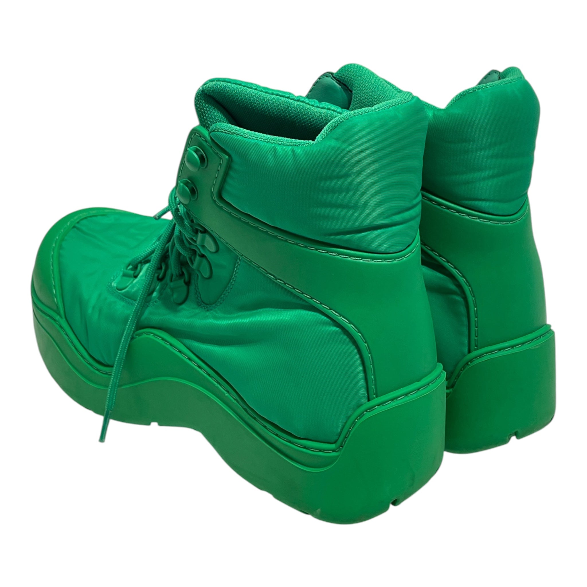 BOTTEGA VENETA/Hi-Sneakers/EU 38/Nylon/GRN/BOMBER BOOT view 2