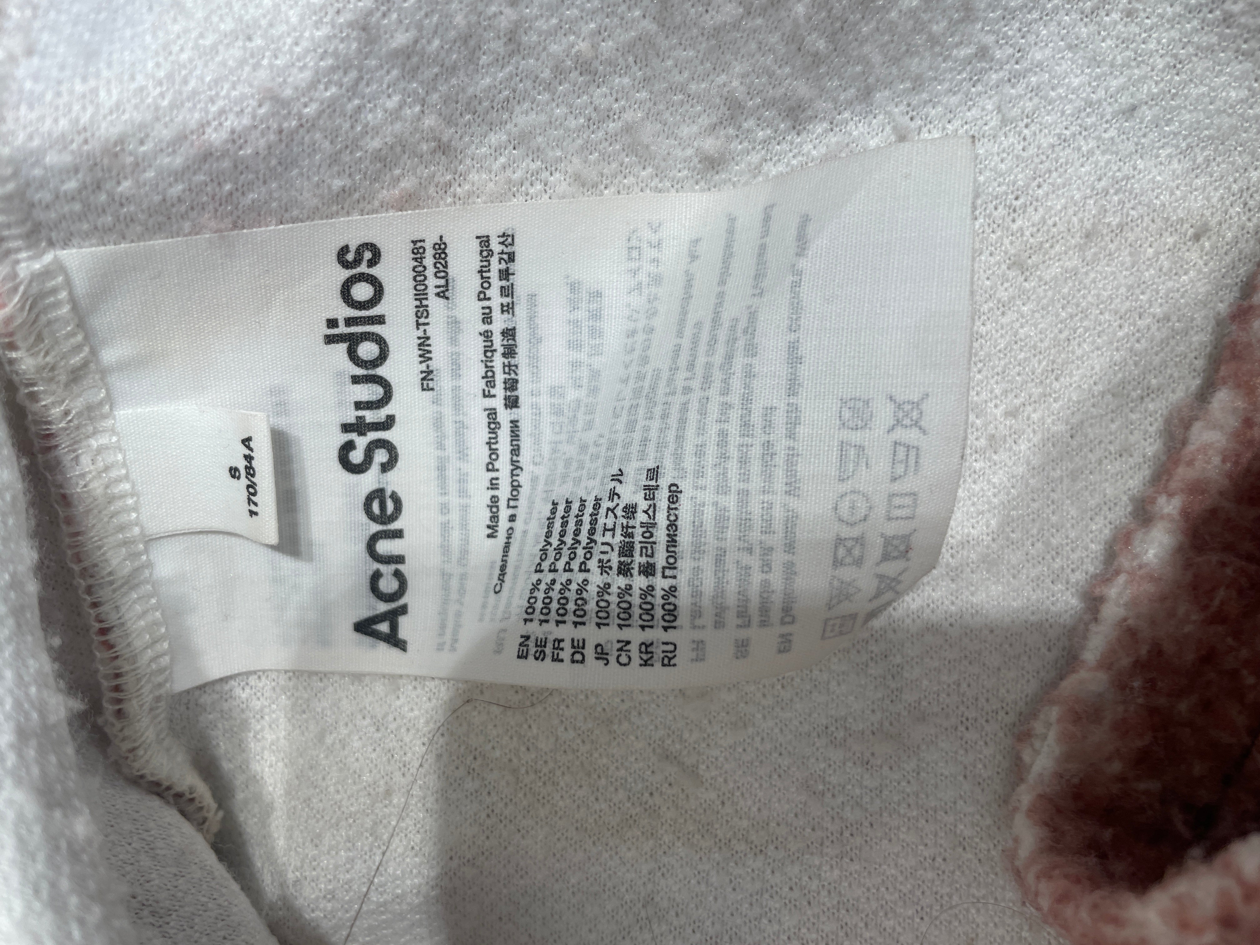 Acne Studios/T-Shirt/S/Cotton/PNK/fleece carpet view 4