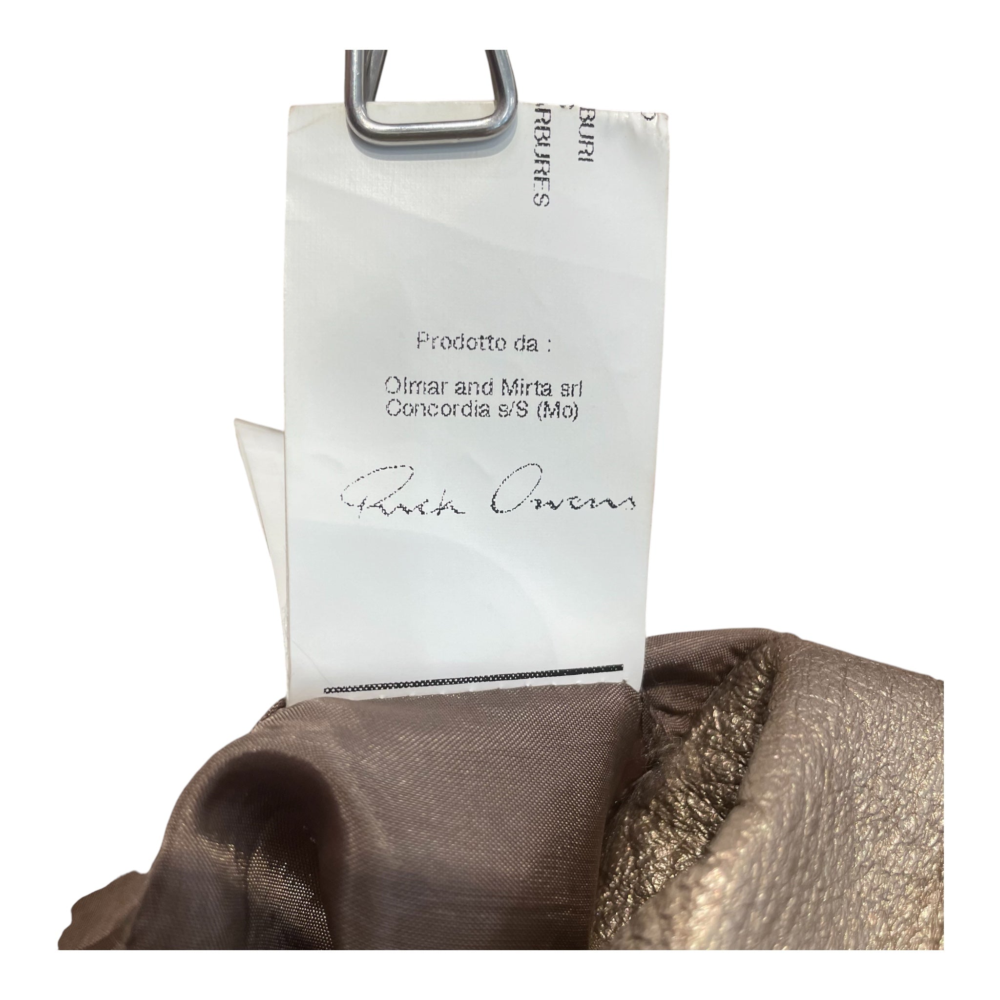 Rick Owens/Leather Jkt/40/Leather/BRW/olmar bronze pleated leather view 5