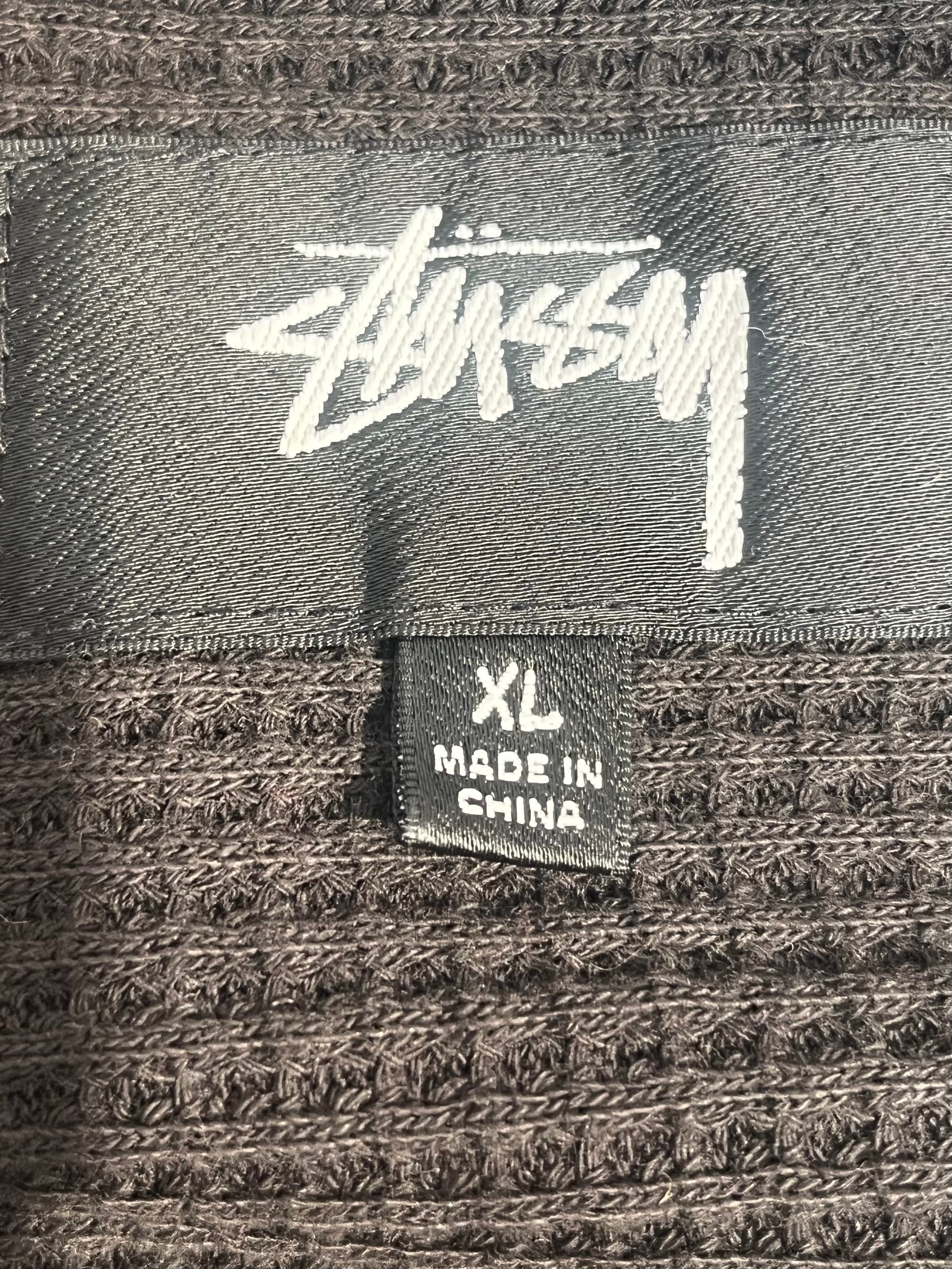 STUSSY/Zip Up Hoodie/XL/Cotton/GRY/WAFFLE KNIT HOODIE view 3