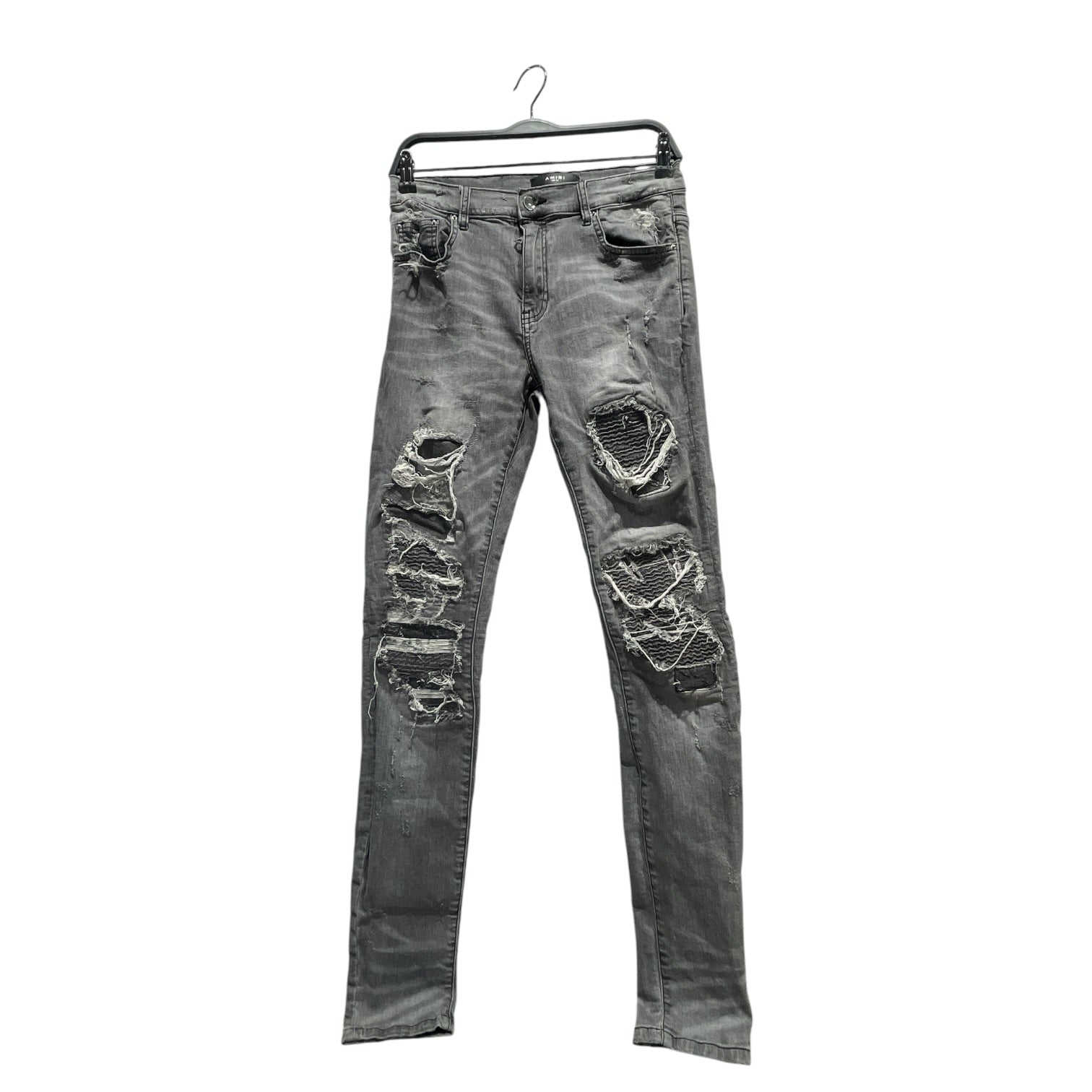 AMIRI/Skinny Pants/28/Denim/GRY/Bandana Thrasher Distressed view 1