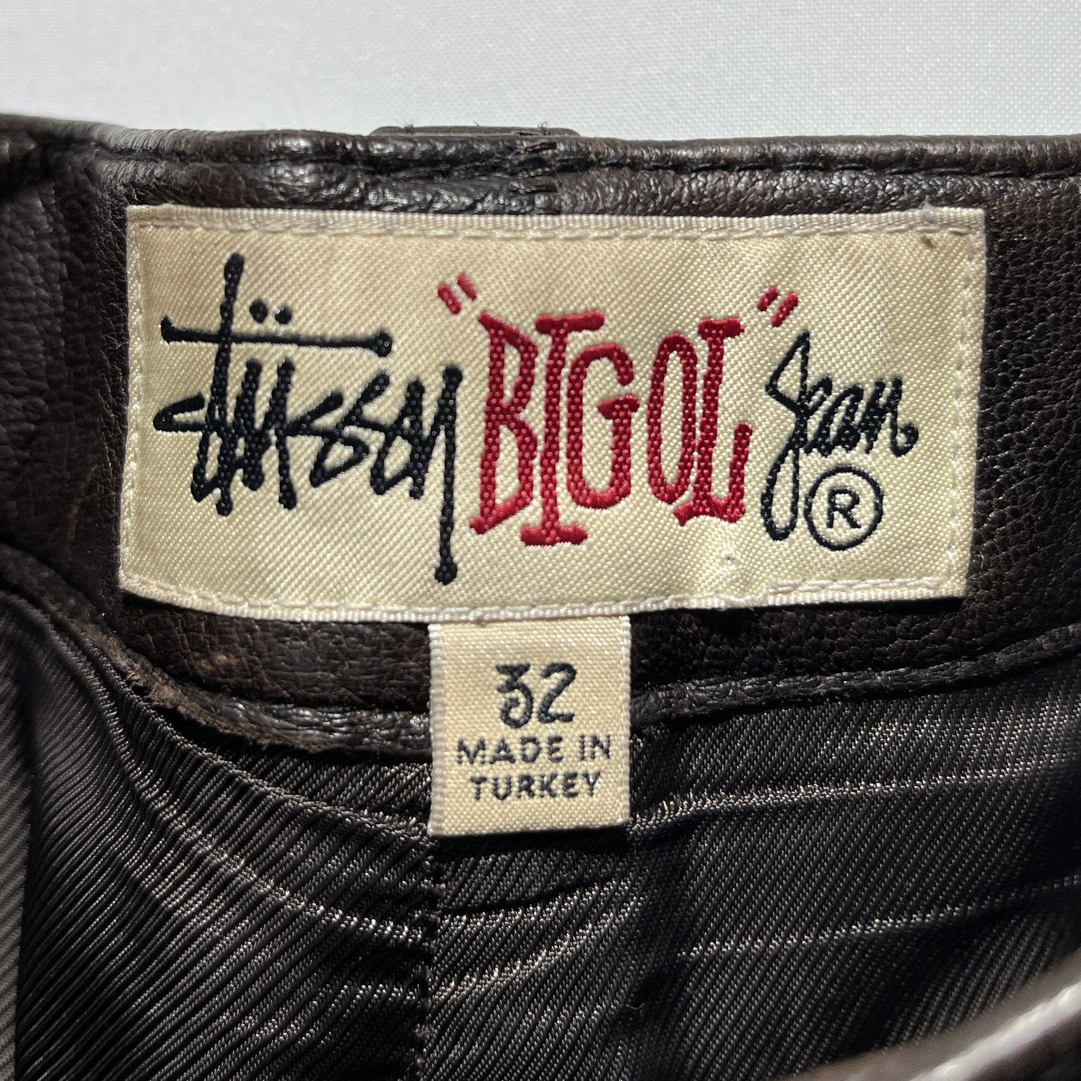 STUSSY/Straight Pants/32/Lambskin/BRW/Lambskin Big 'Ol view 3