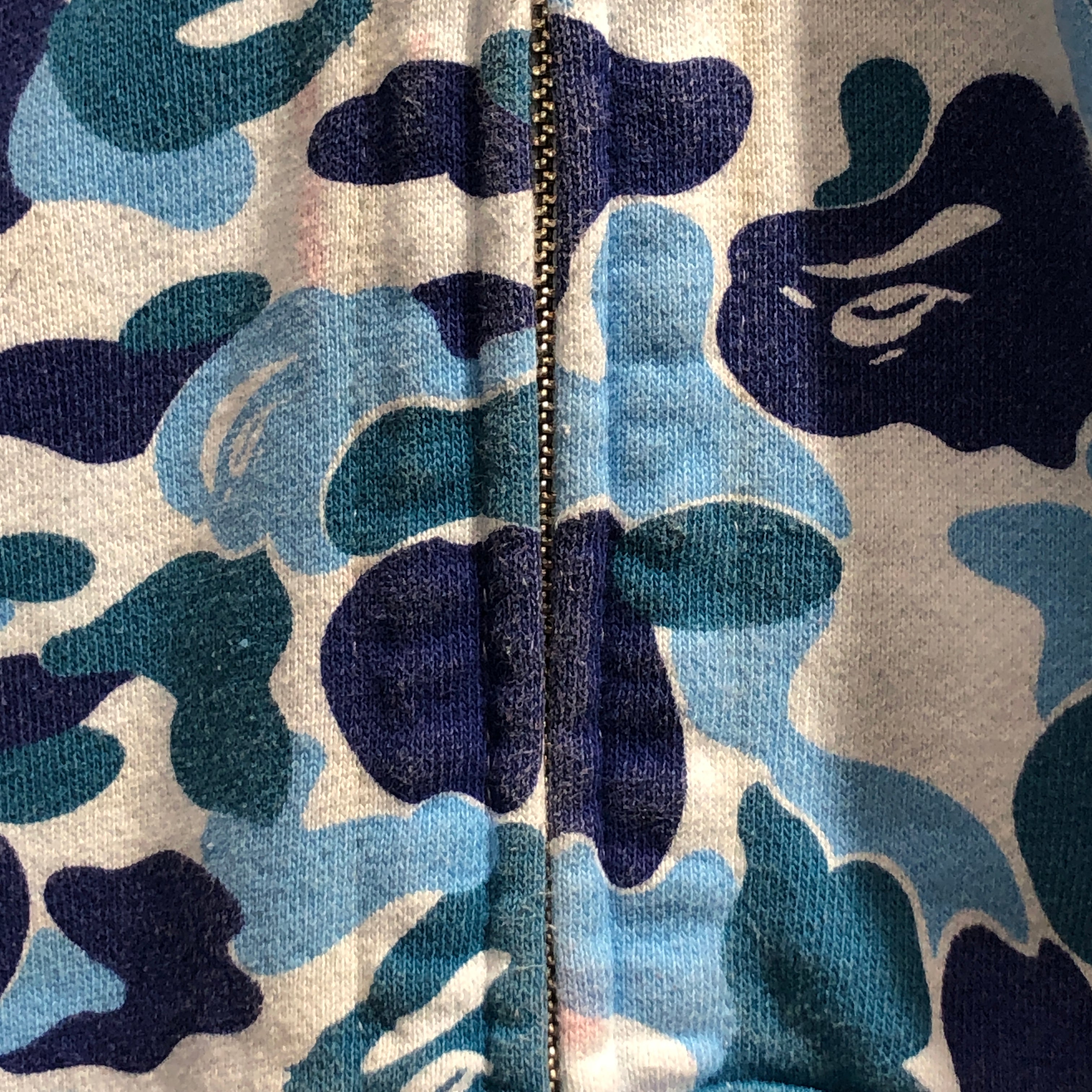 A BATHING APE/Heavy Cardigan/L/Camouflage/Cotton/BLU/ view 7