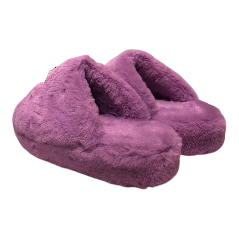 VERSACE/Sandals/US 7.5/Fake Fur/PPL/LAVANDER SLIDES