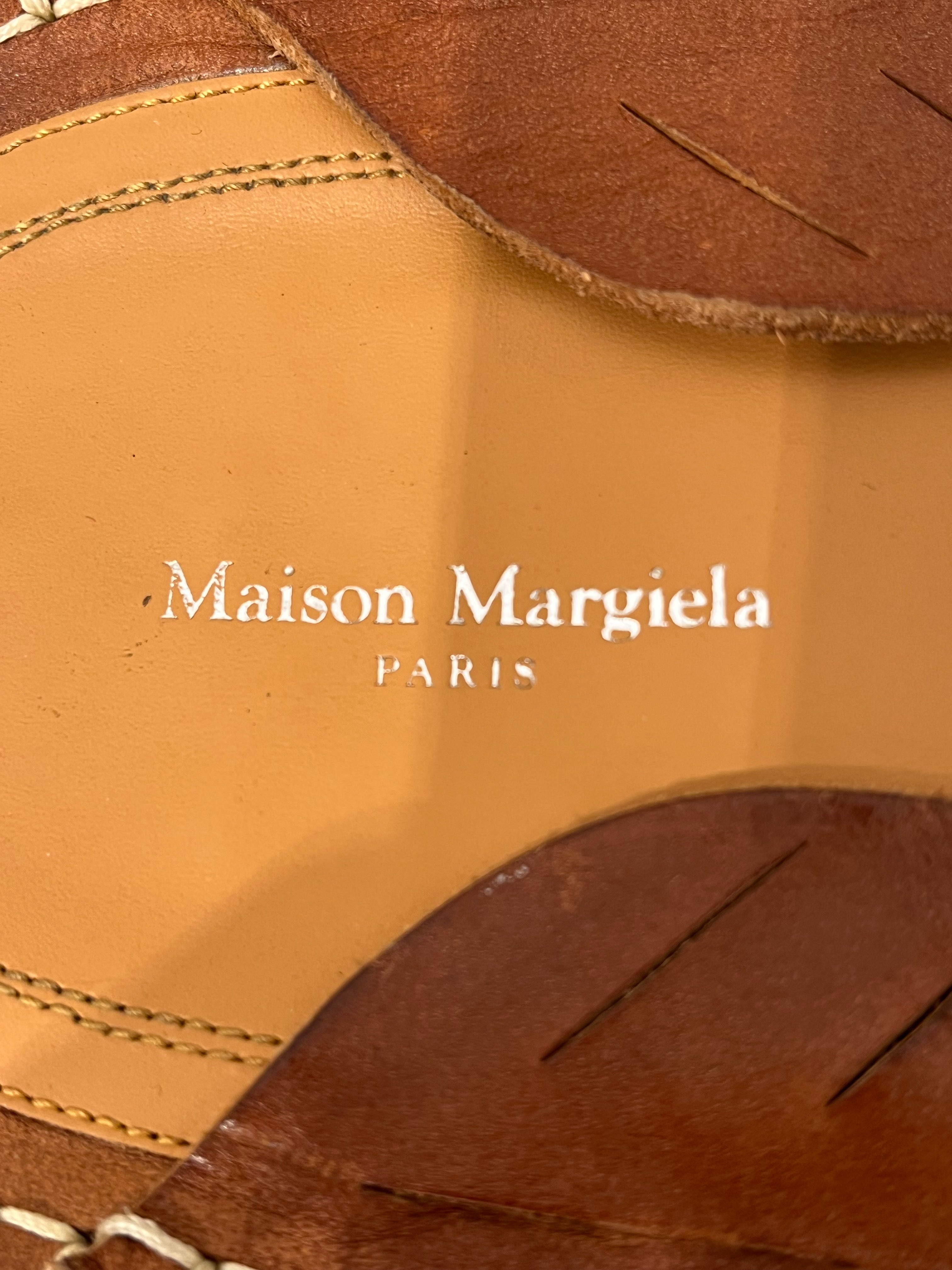 Maison Margiela/Sandals/EU 40/Leather/BRW/Slip-on/LASER CUT MOCCASIN view 6