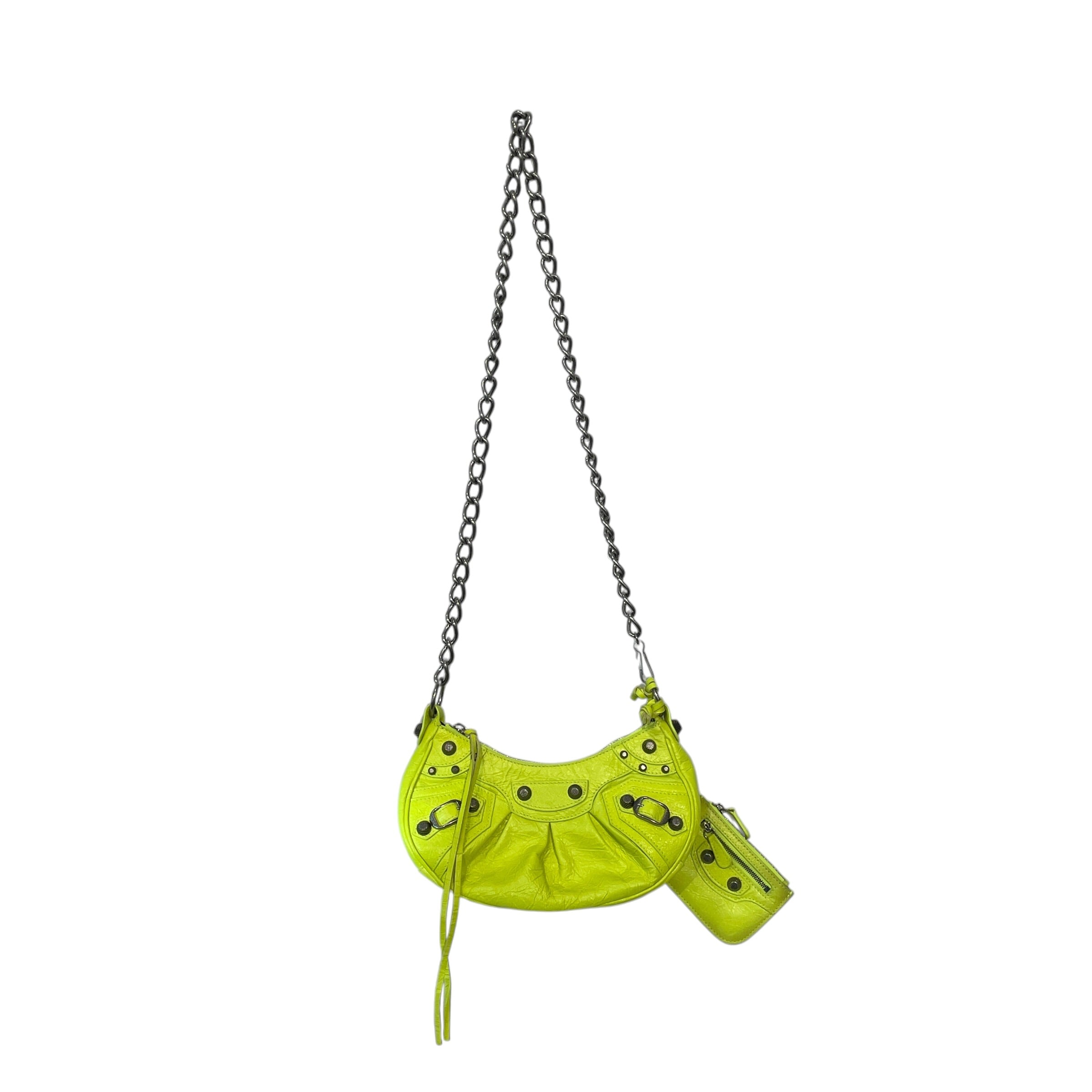 BALENCIAGA/Cross Body Bag/Leather/GRN/MINI CAGOLE view 1