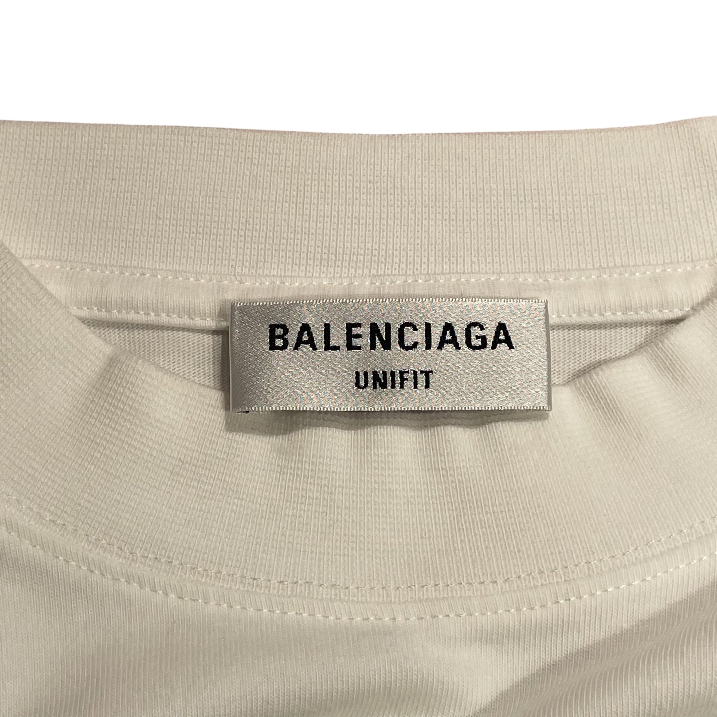 BALENCIAGA/T-Shirt/4/Cotton/WHT/boy girl view 3