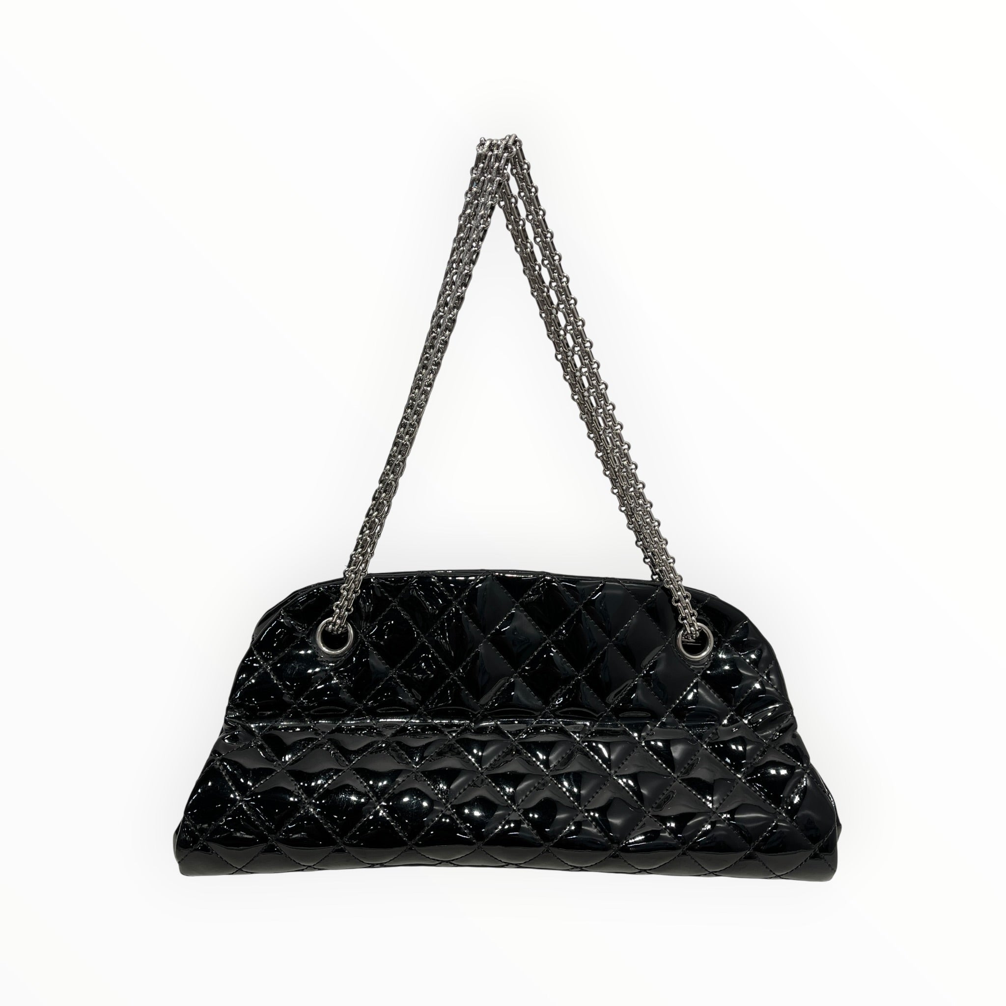 CHANEL/Bag/Leather/BLK/patent just mademoiselle quilt view 2