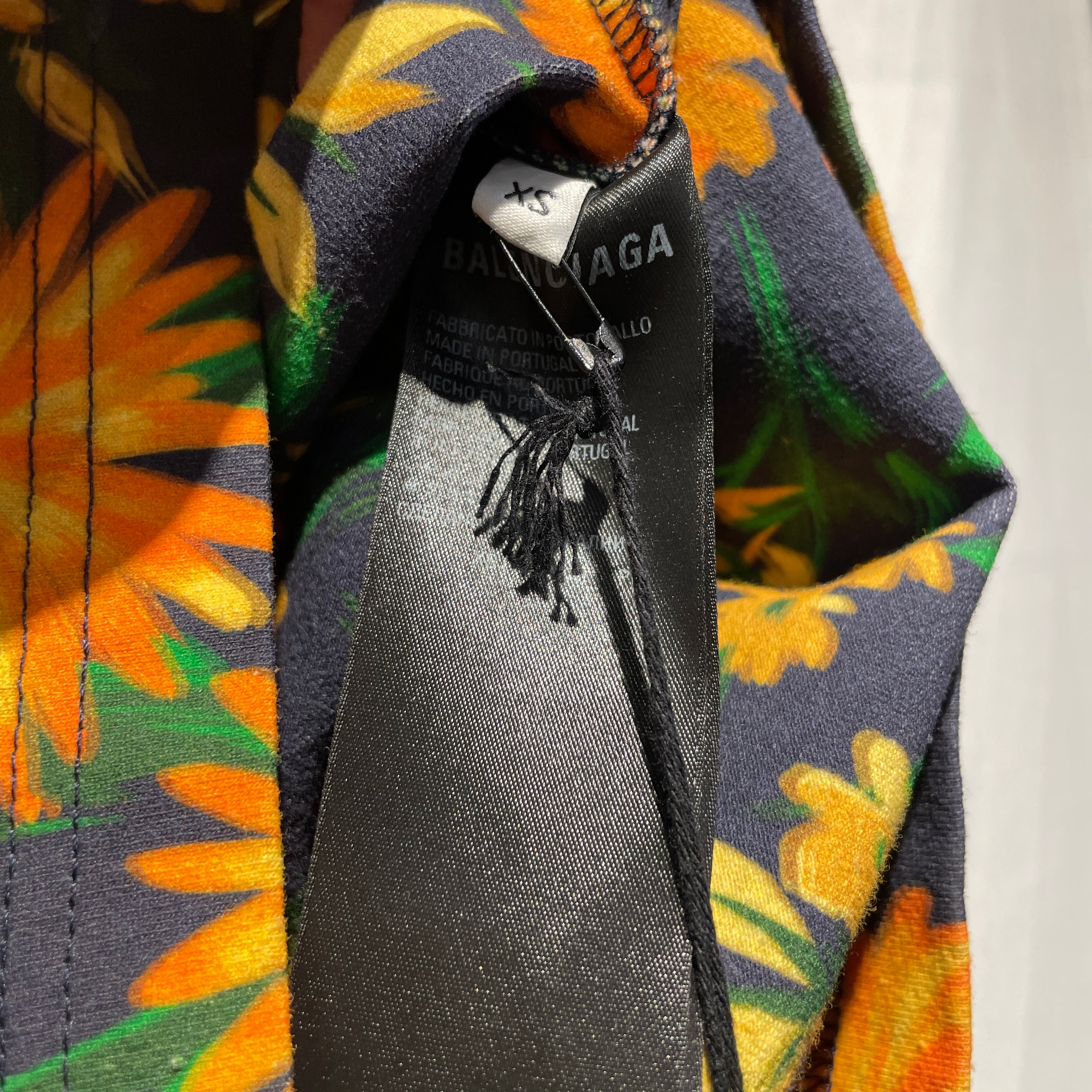 BALENCIAGA/Dress/XS/Floral Pattern/Cotton/NVY/ view 4
