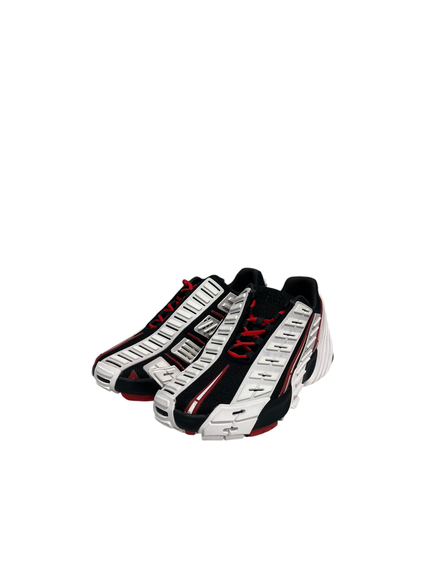 DIESEL/Low-Sneakers/US 7.5/WHT/red accent prototype view 1