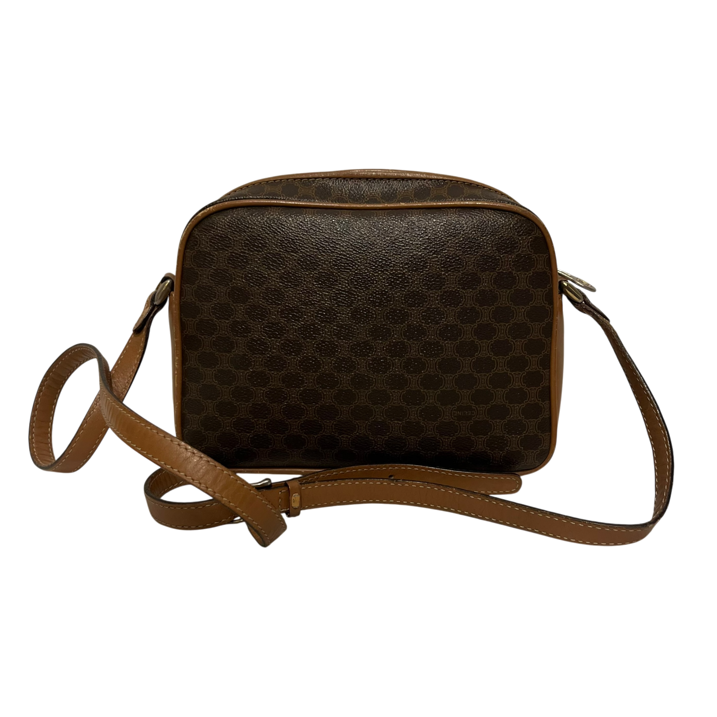 CELINE/Cross Body Bag/Monogram/Leather/BRW/MACADAM VINTAGE view 2