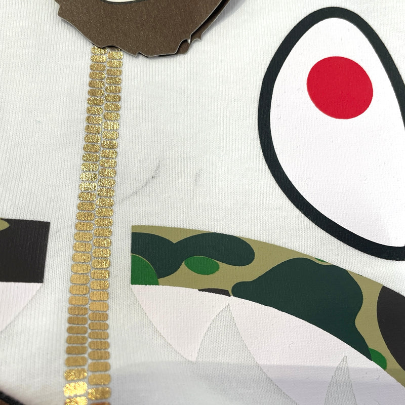 A BATHING APE/T-Shirt/S/Cotton/WHT/Graphic/abc camo milo shark 2006