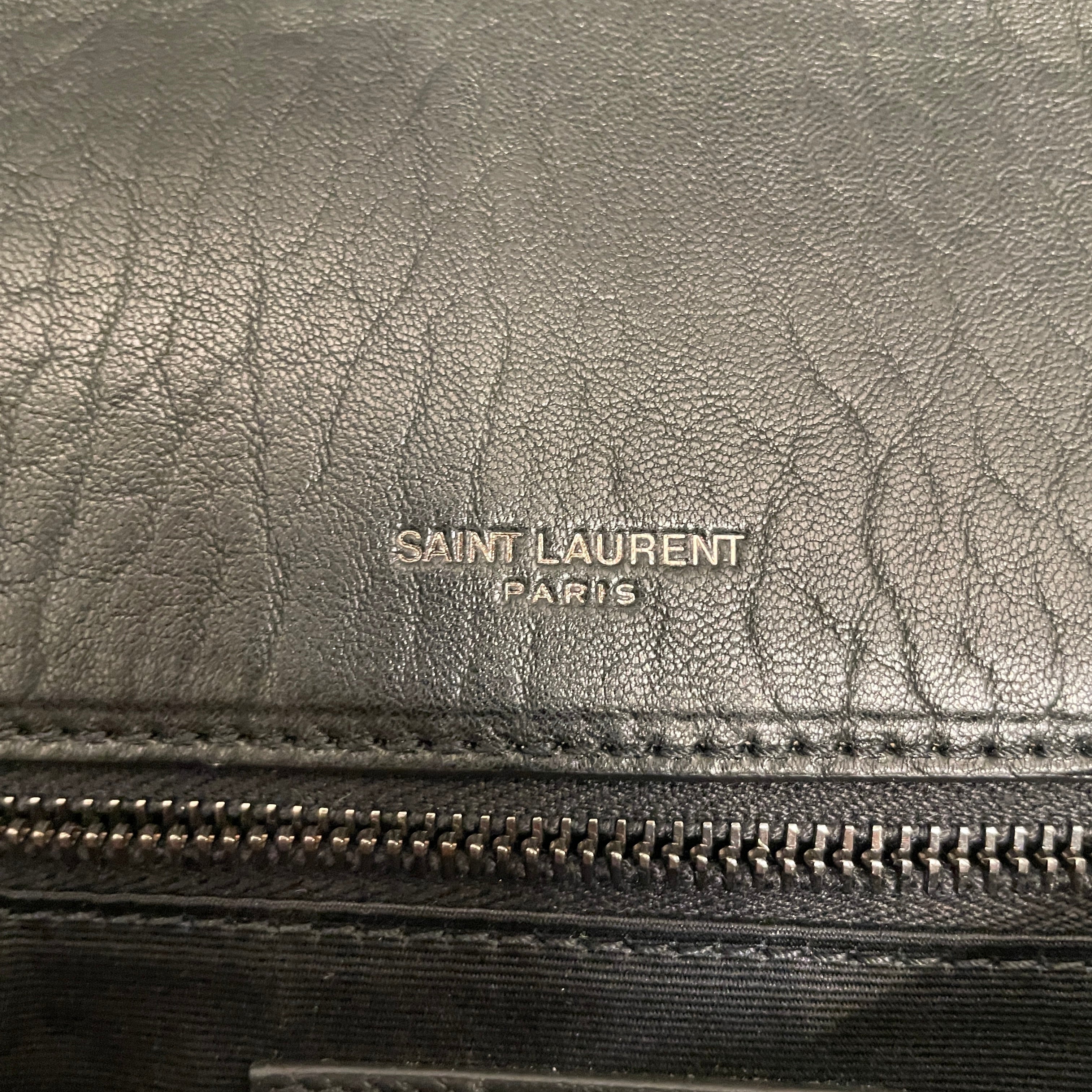 YVES SAINT LAURENT/Bag/Leather/BLK/DOUBLE MESSENGER view 5
