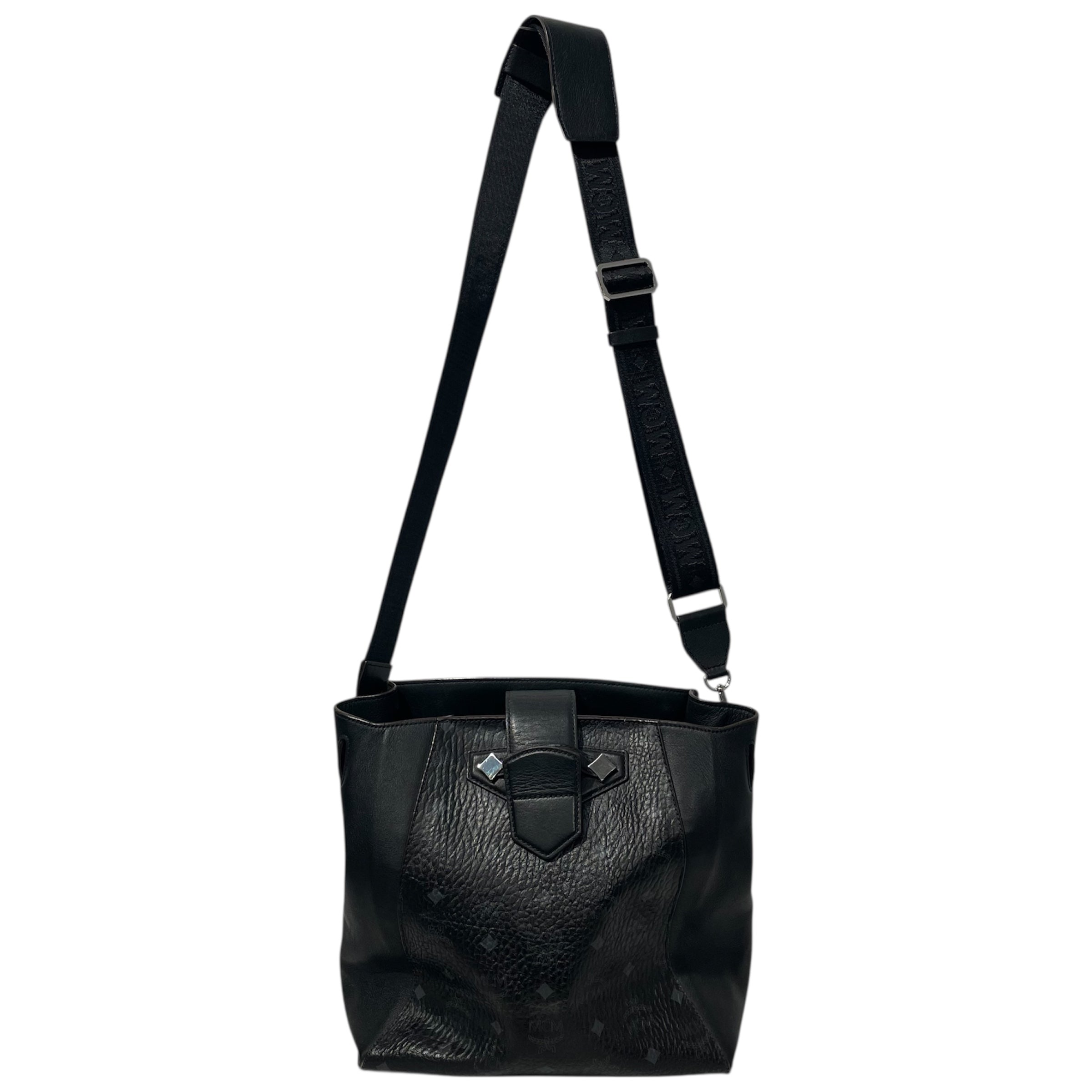 MCM/Cross Body Bag/M/Monogram/Leather/BLK/BLACK MCM MONOGRAM BAG view 1