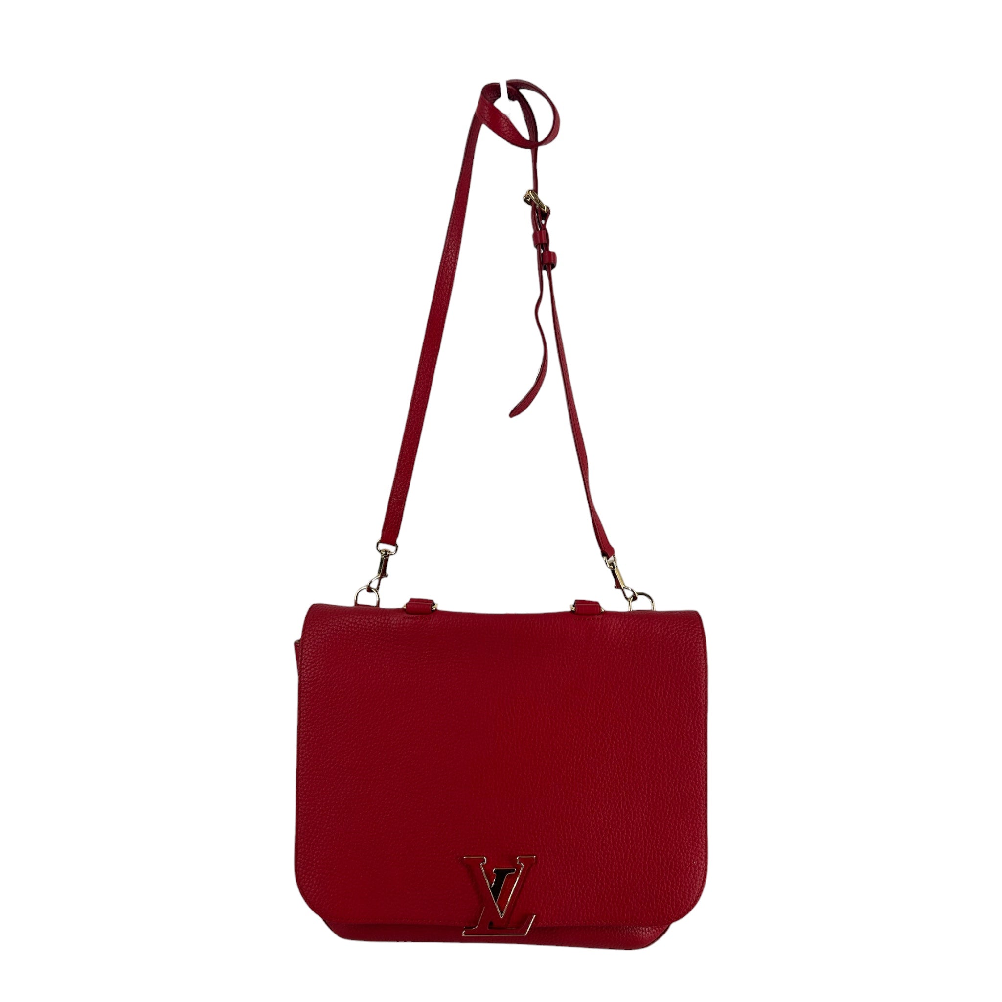 LOUIS VUITTON/Cross Body Bag/Leather/RED/RED VOLTA GOLD LINING HARDWARE view 1