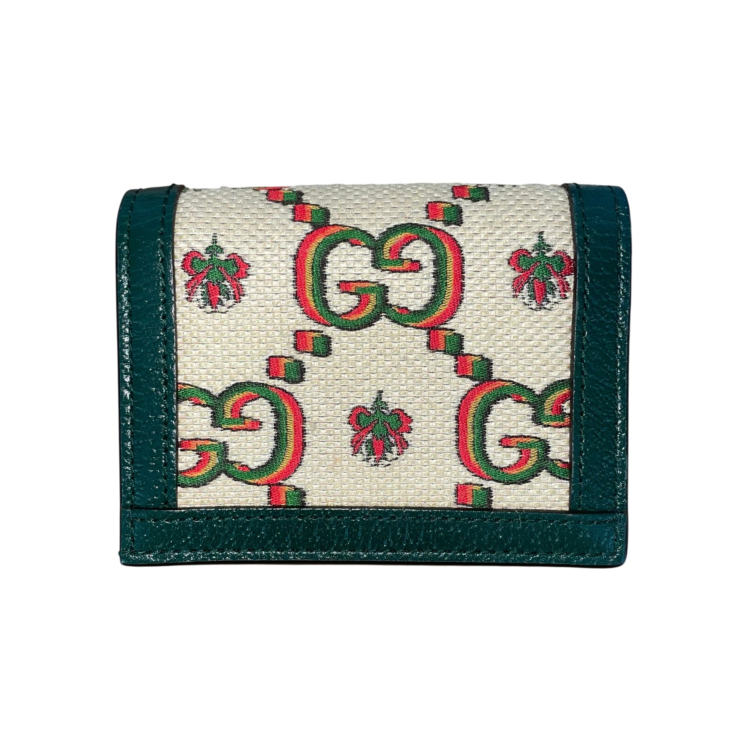 GUCCI/Bifold Wallet/Floral Pattern/Cotton/GRN/L's/GUCCI 100 CENTENNIAL GG RAINBO view 2