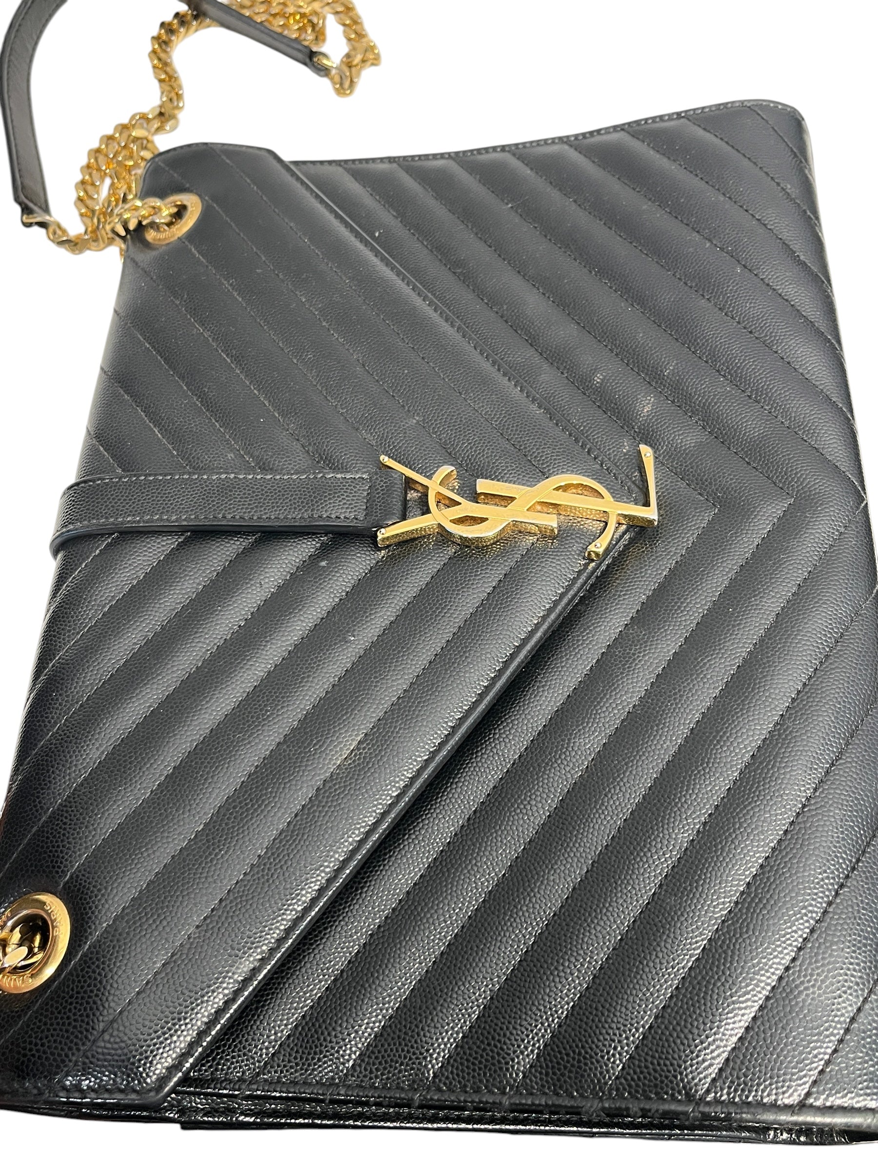 YVES SAINT LAURENT/Tote Bag/Leather/BLK/CHEVRONCAVIARLEATHERDVL354 view 8