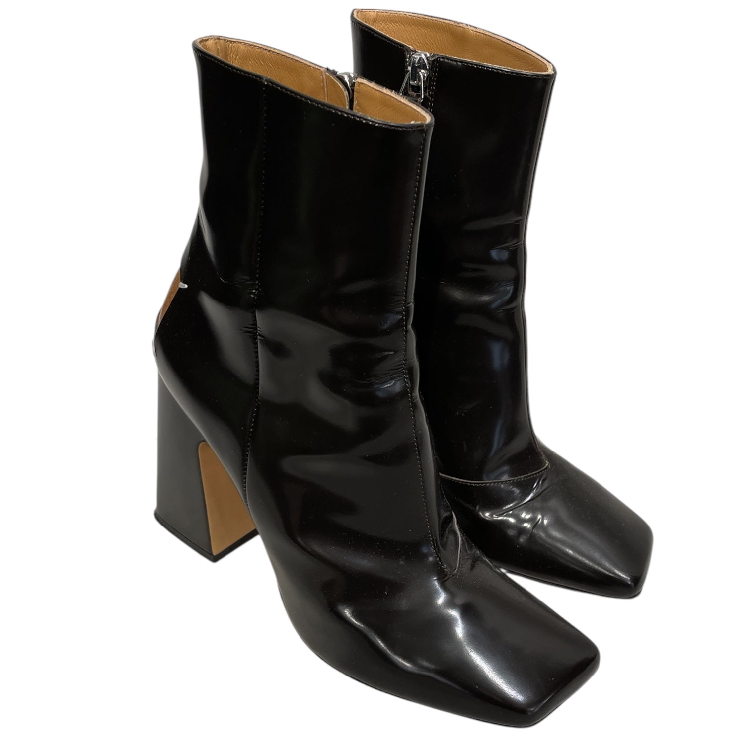 Maison Margiela/Boots/EU 38.5/Leather/BLK/FOUR STITCH / CORK CUT OUT view 1
