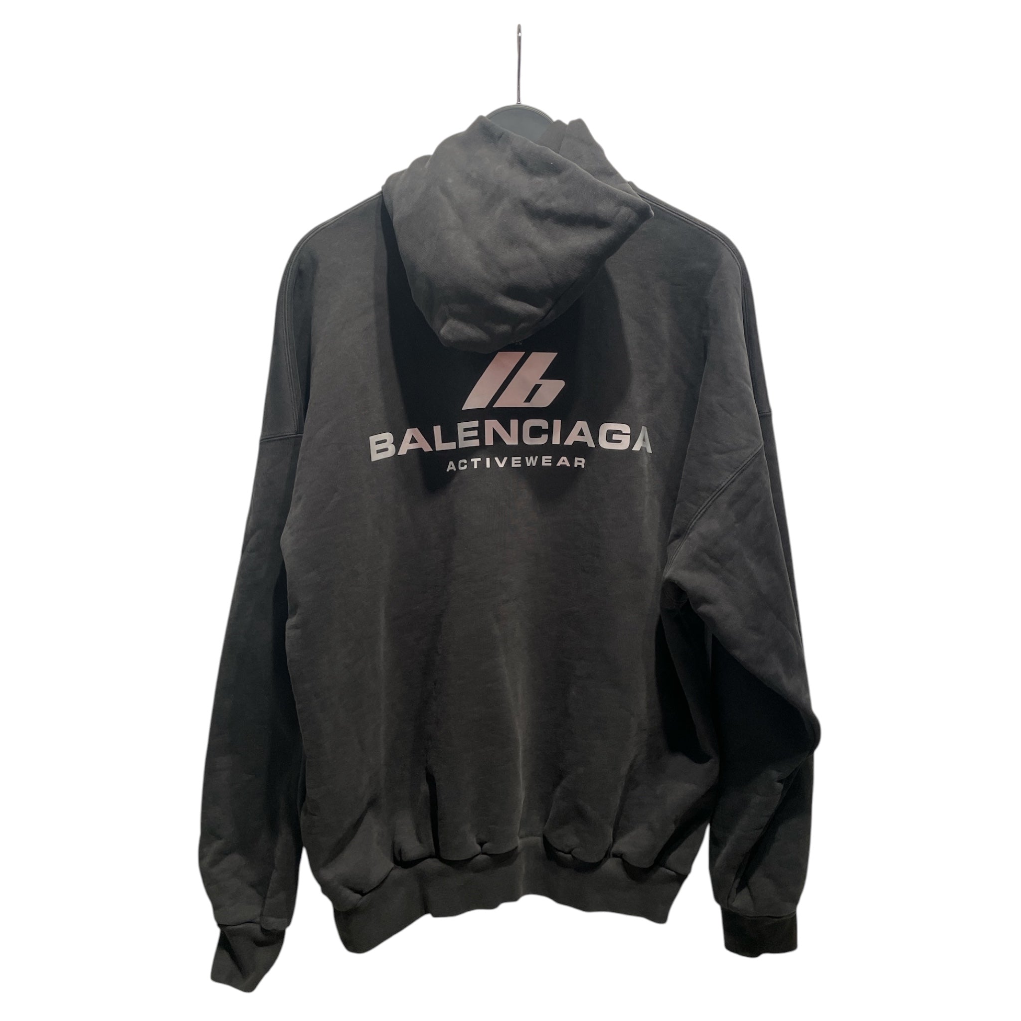 BALENCIAGA/Hoodie/1/Cotton/BLK/Activewear 3M Logo Hoodie view 2