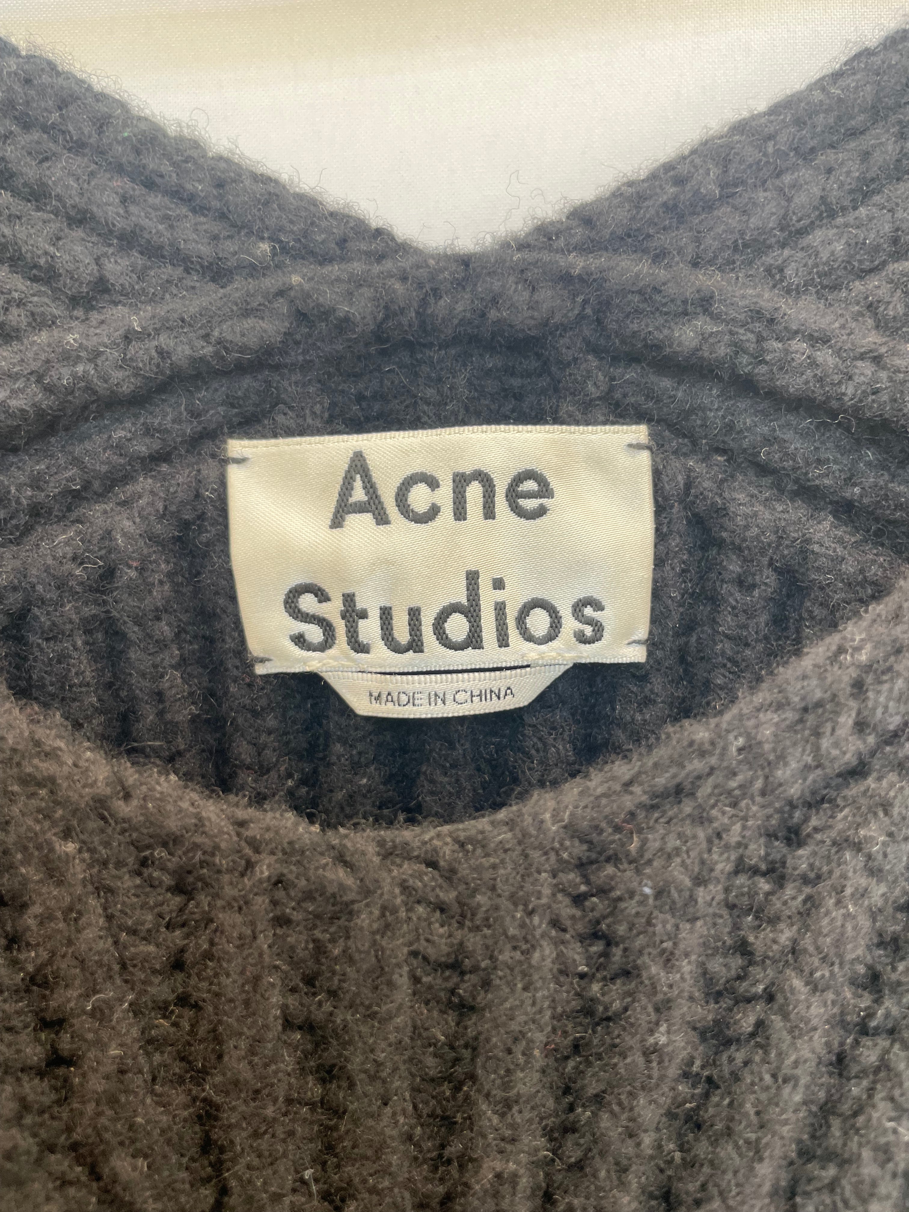 Acne Studios/Heavy Sweater/XXS/Wool/BLK/STRIPED KNIT view 3