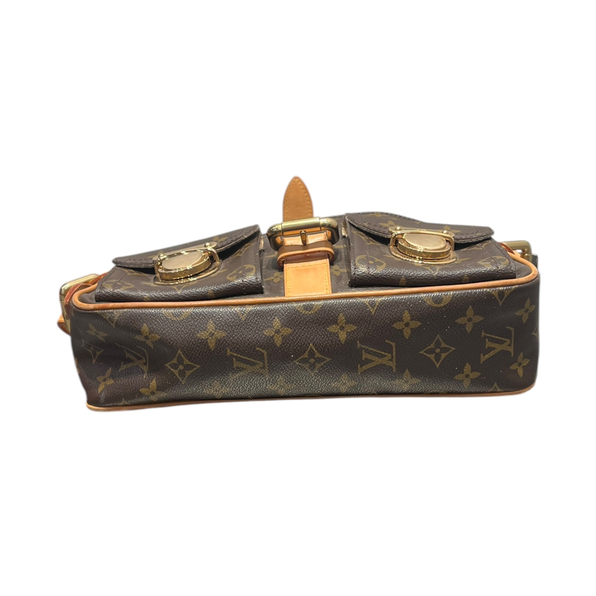 LOUIS VUITTON/Hand Bag/Monogram/Leather/BRW/HUDSON PM BUCKLES view 5