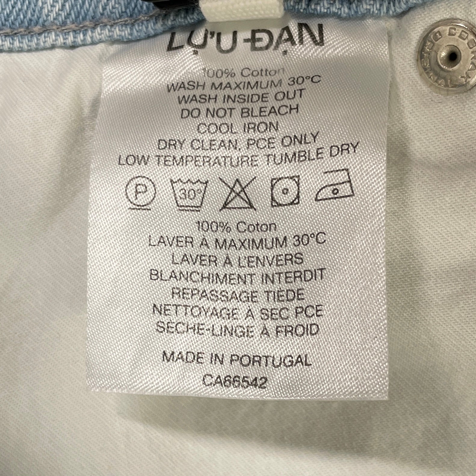 LU'U DAN/Straight Pants/38/Denim/BLU/WIDE LEG DENIM view 4