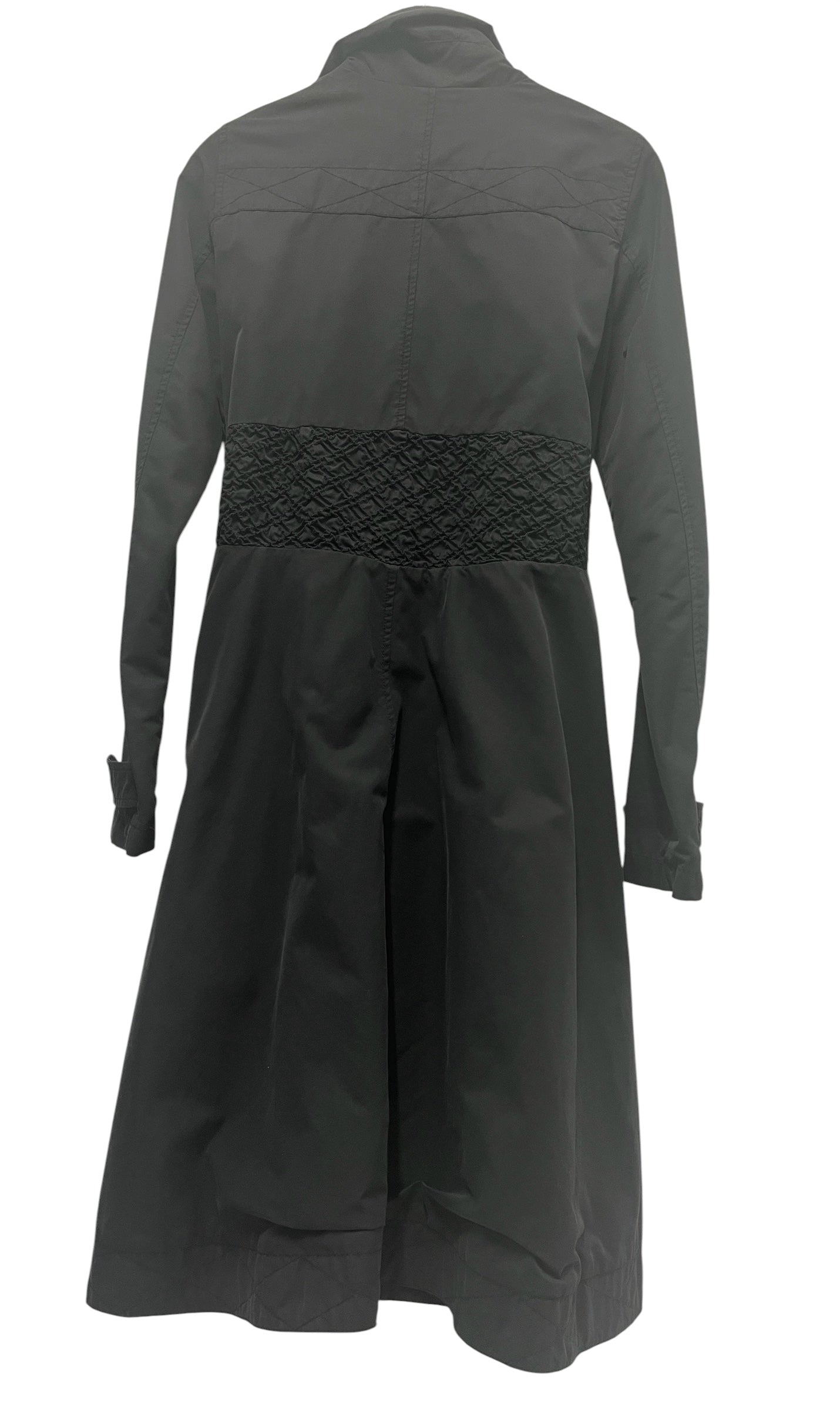 DIESEL/Duffle Coat/XS/Cotton/BLK/ROUCHED BACK w/ belt view 2