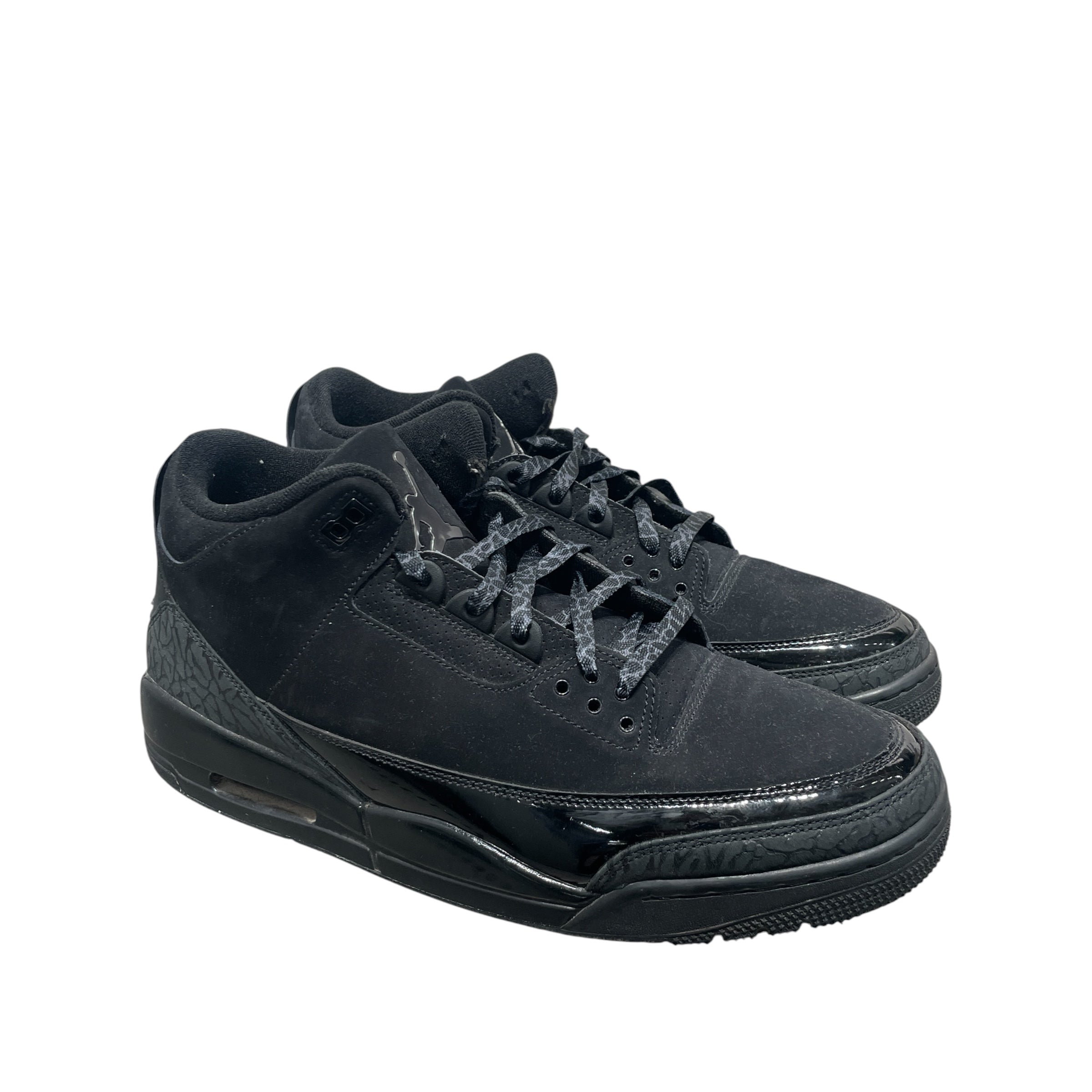 NIKE/Low-Sneakers/US 13/Suede/BLK/JORDAN 3 BLACK CAT view 1