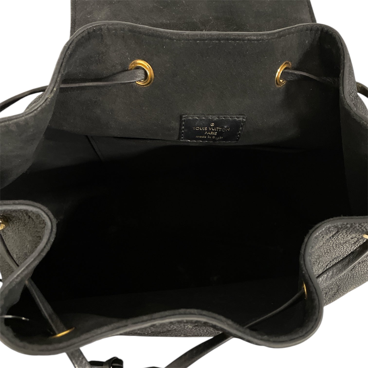 LOUIS VUITTON/Backpack/OS/Monogram/Leather/BLK/Drawstring Mostouris BP view 4