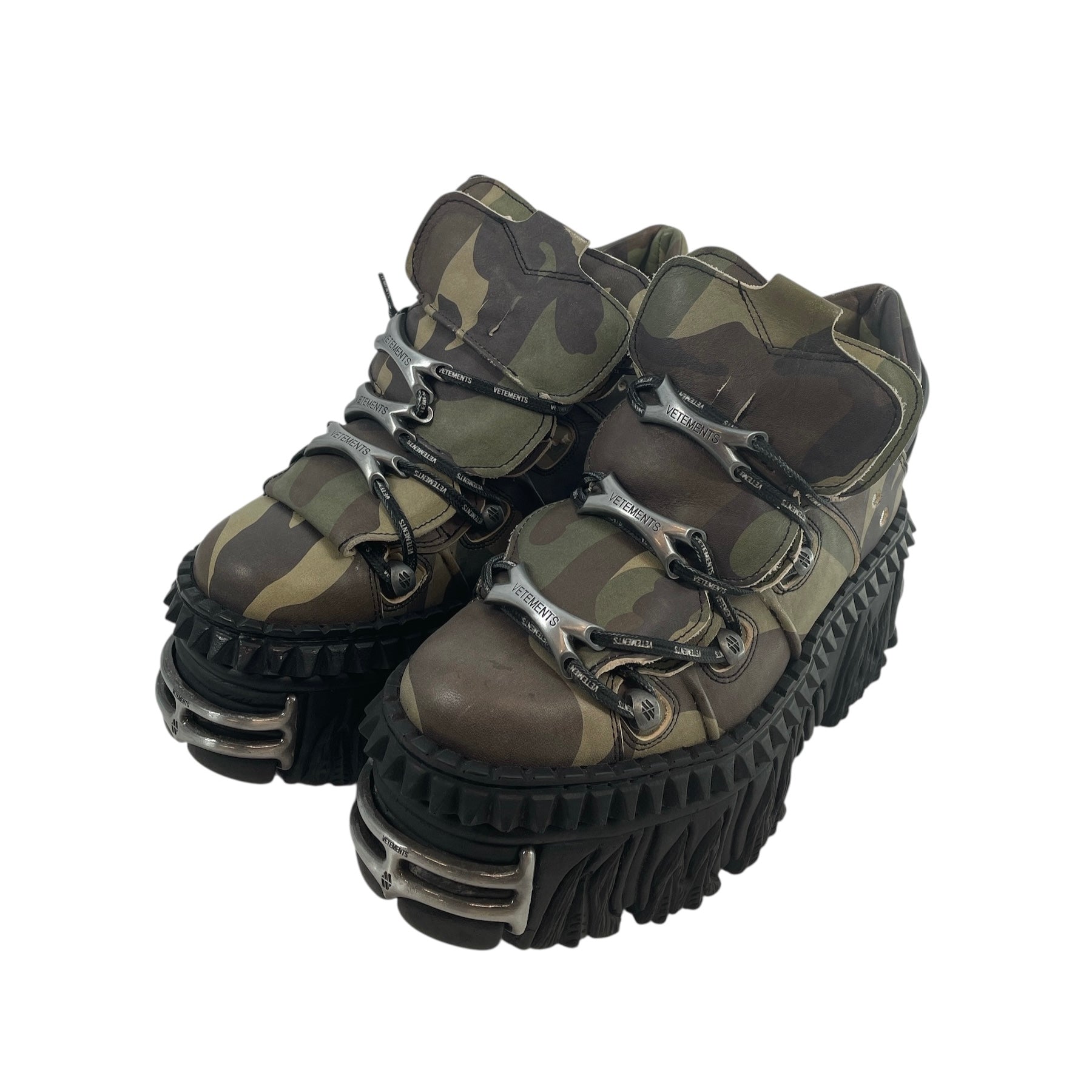 VETEMENTS/NEW ROCK/Hi-Sneakers/EU 41/Camouflage/Leather/GRN/CAMO PRINT view 1