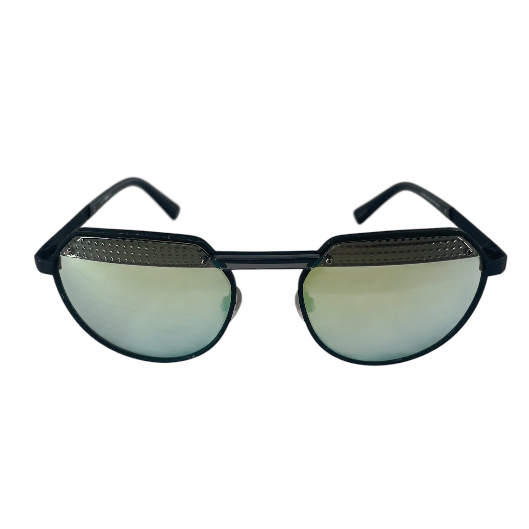 DIESEL/Sunglasses/Celluloid/BLK/Wellington/REFLECTIVE GREEN view 1