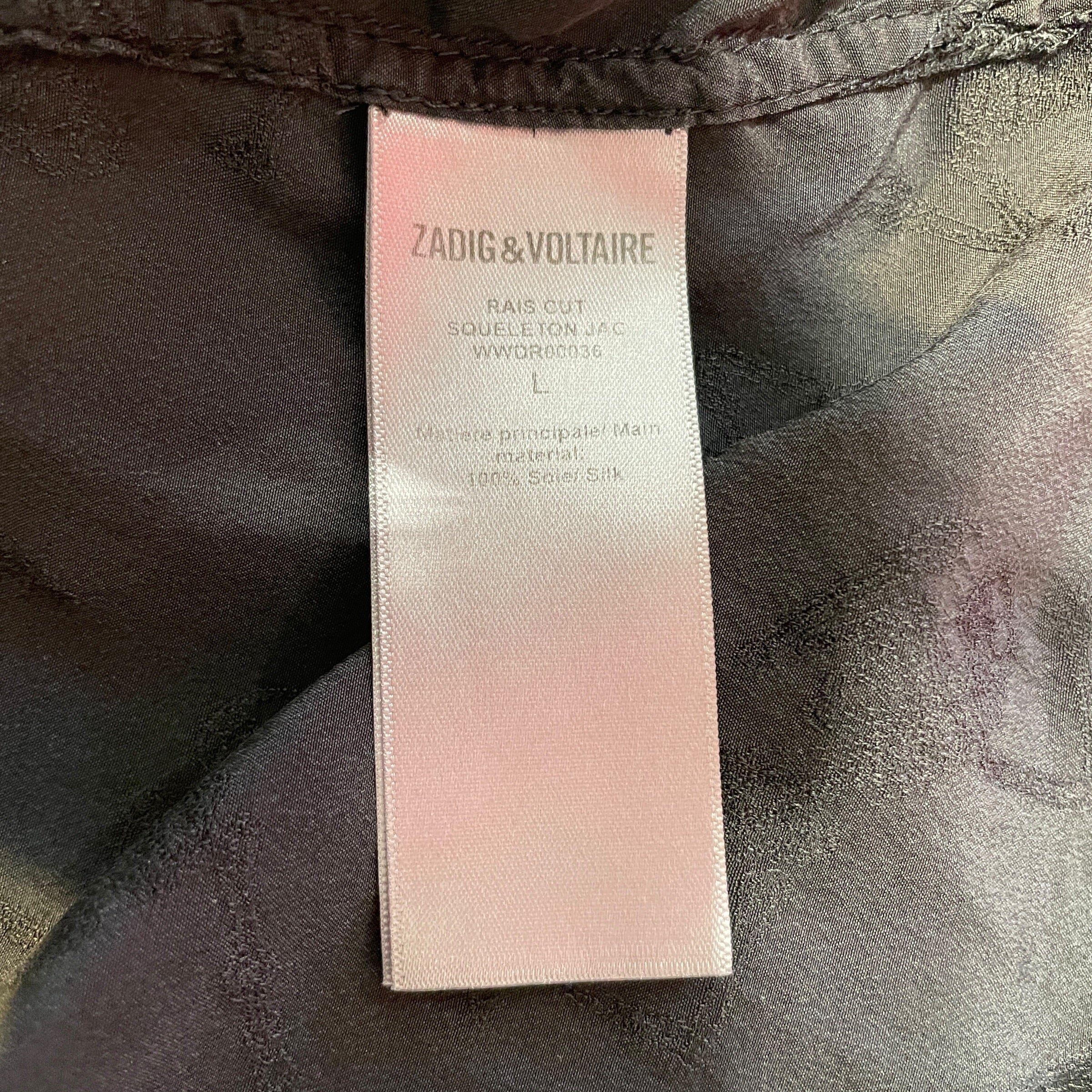 Zadig&Voltaire/LS Dress/L/Cotton/BLK/Cut Out Back view 4