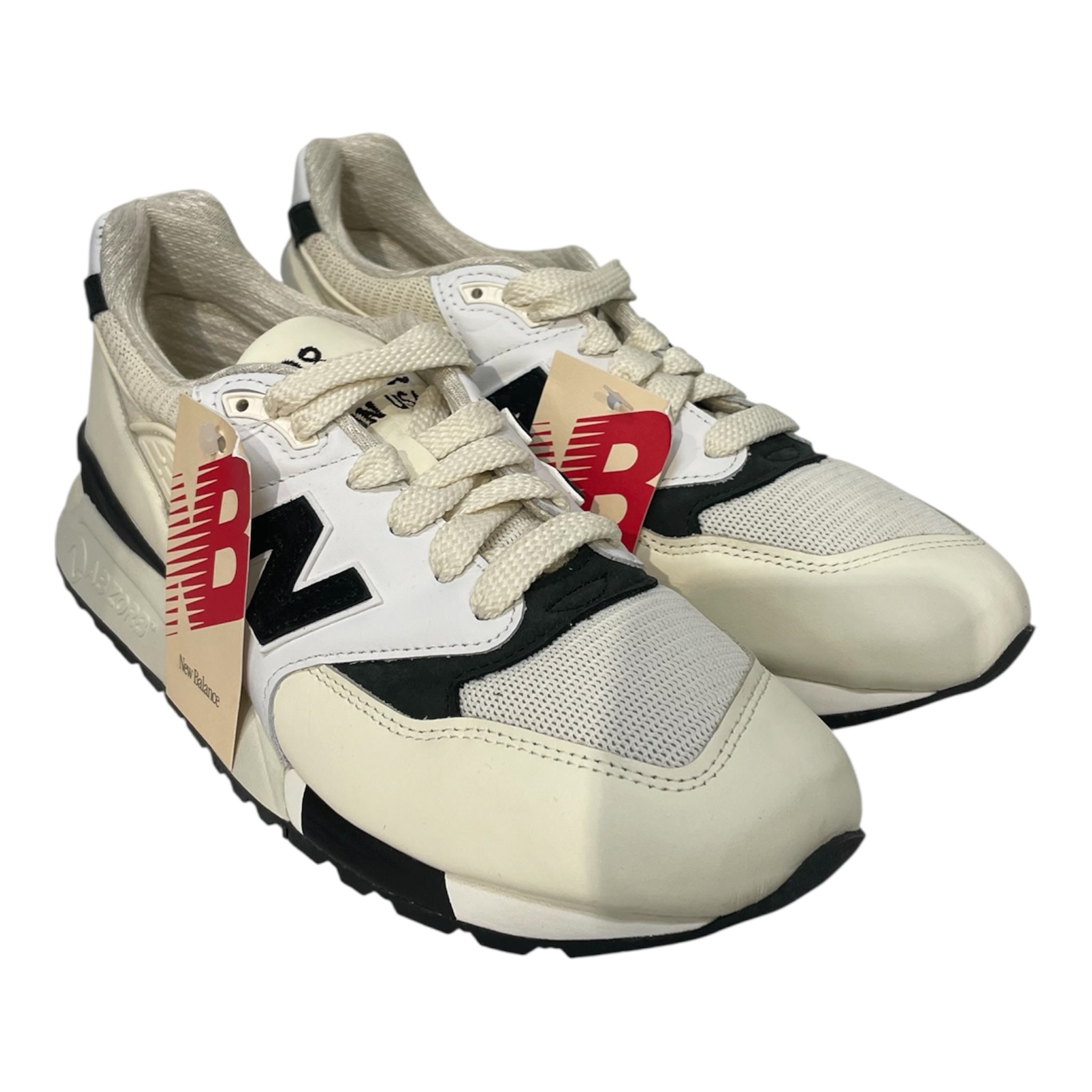 NEW BALANCE/Low-Sneakers/US 8.5/Border/Leather/CRM/DU998TI view 1
