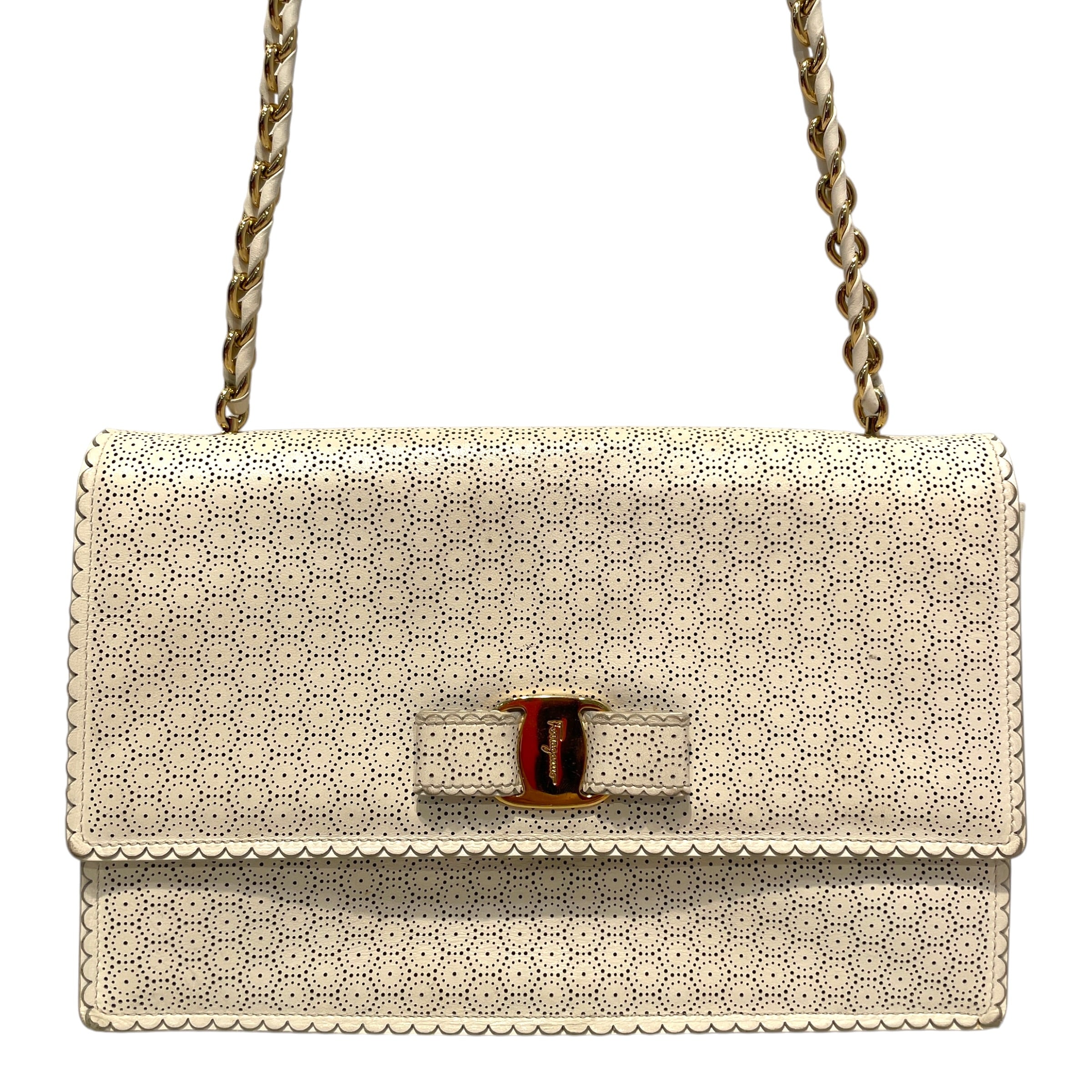 Salvatore Ferragamo/Cross Body Bag/Leather/WHT/Vara Leather Handbag view 2