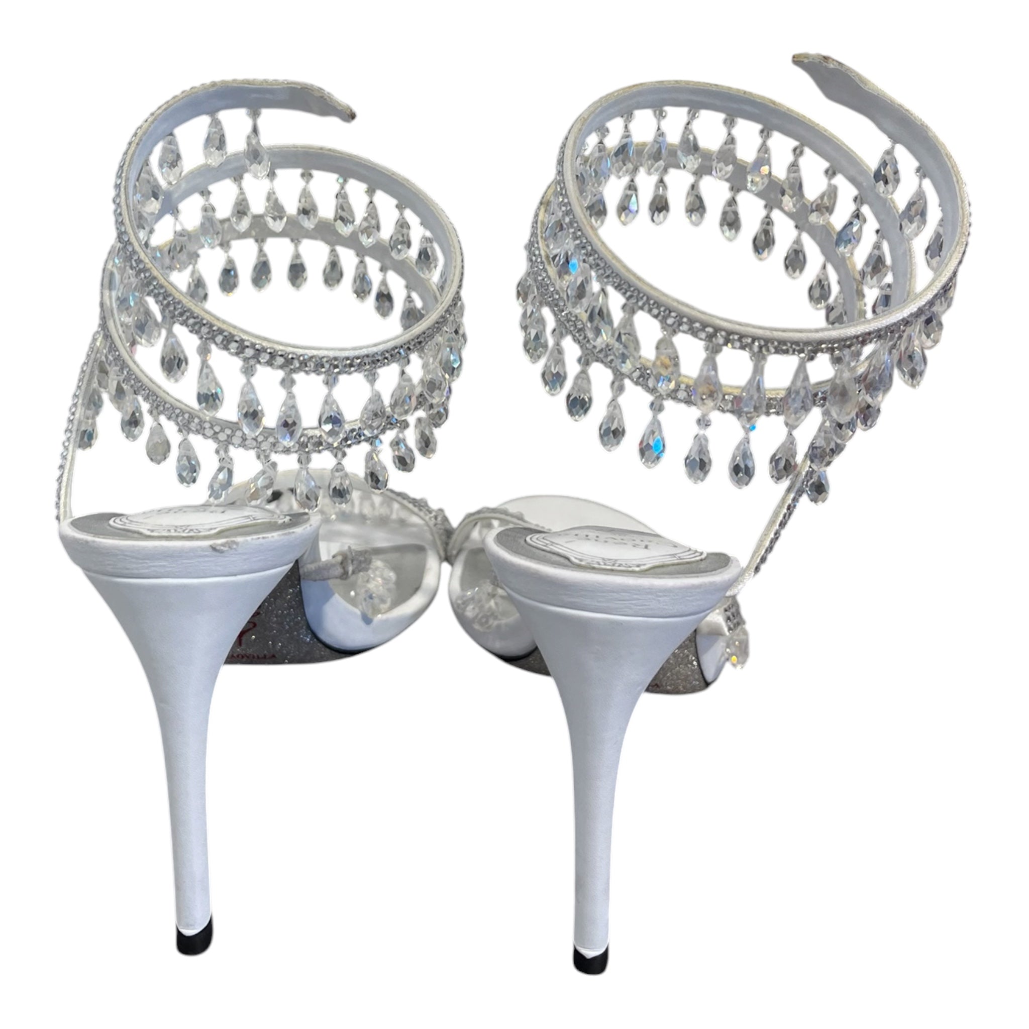 Rene Caovilla/Heels/EU 41/Glitter/WHT/ view 3