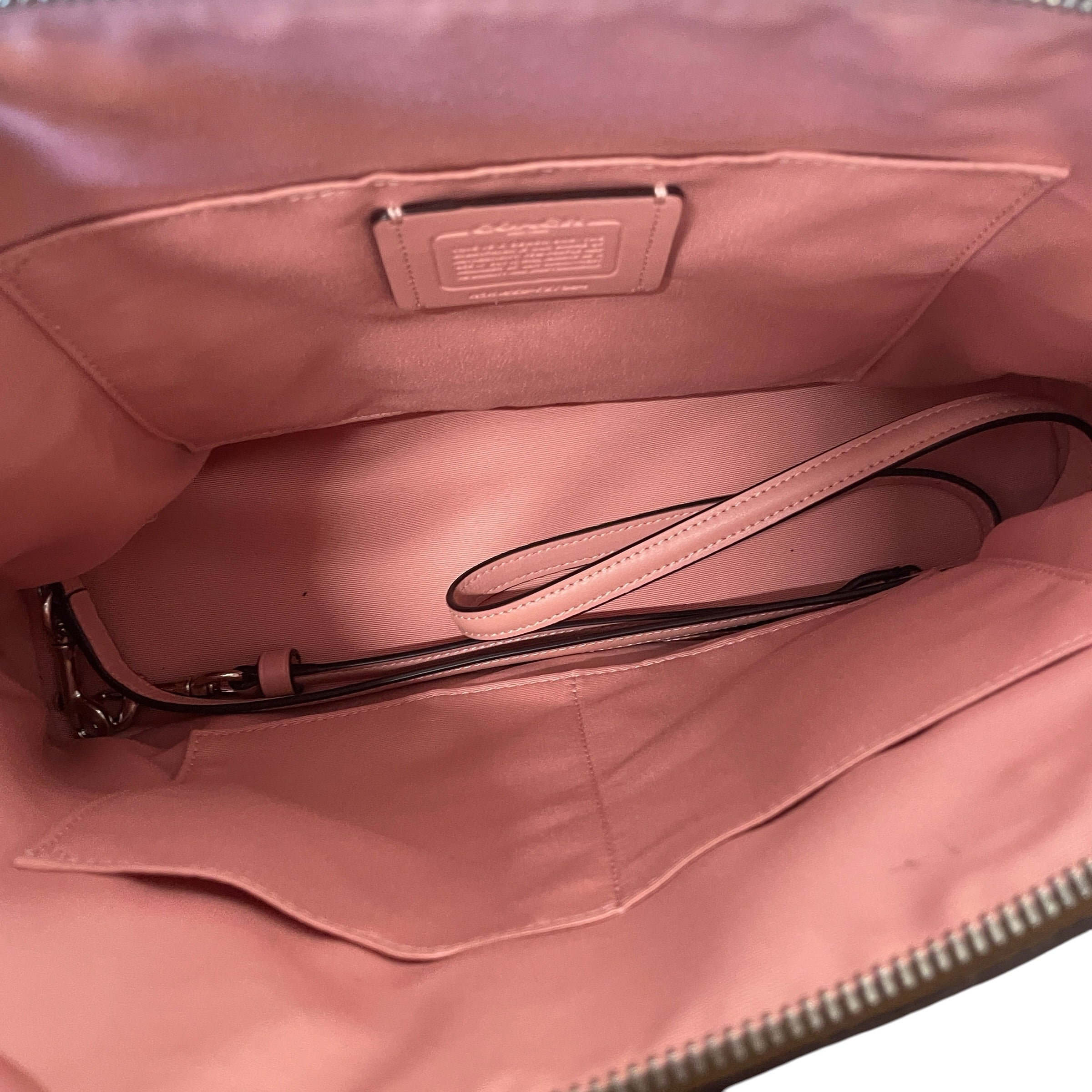 COACH/Hand Bag/Monogram/Leather/BRW/PINK TRIM/TOP HANDLE/SIERRA view 6