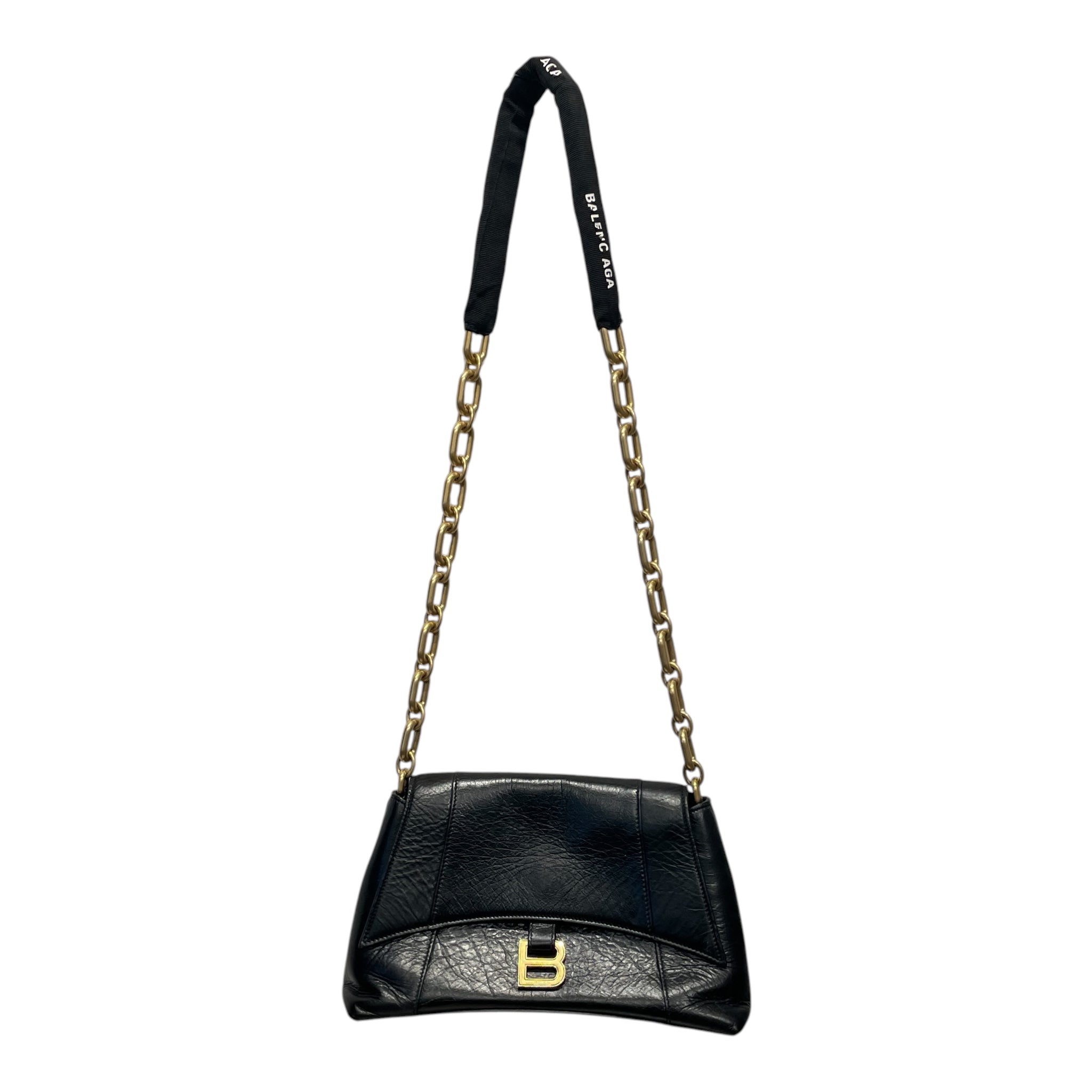 BALENCIAGA/Hand Bag/Leather/BLK/DOWNTOWN HOURGLASS view 1