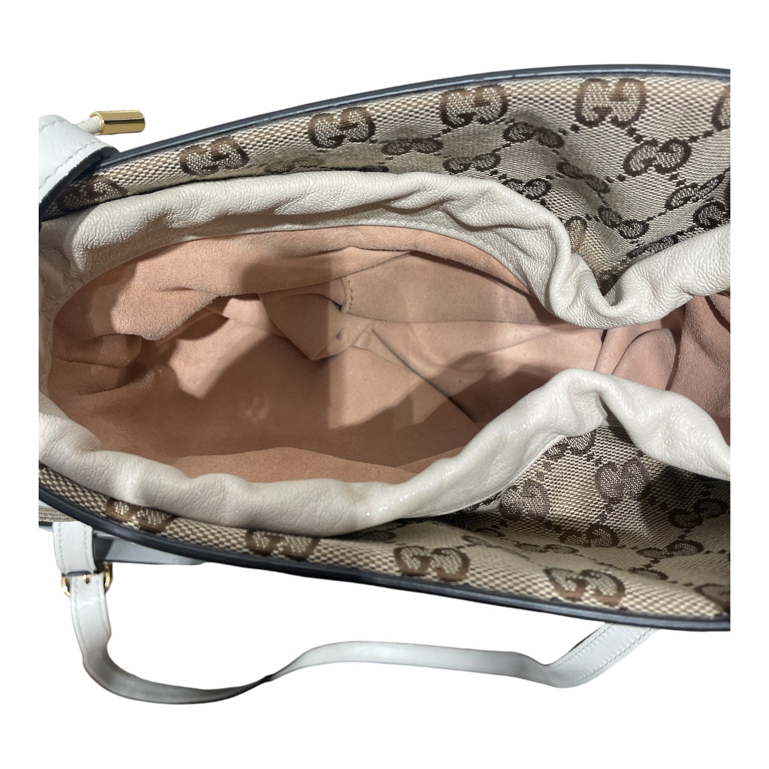 GUCCI/Cross Body Bag/Leather/CRM/Gucci Horsebit 1995 Bucket Bag view 3