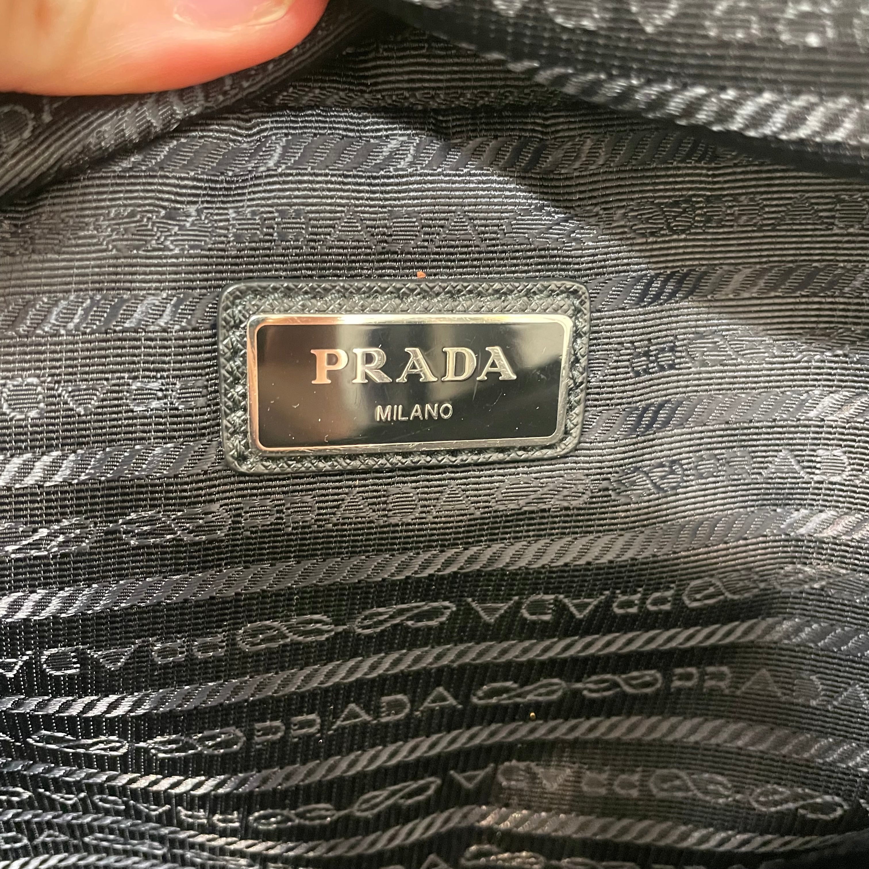 PRADA/Fanny Pack/Nylon/WHT/RED STUDS view 5