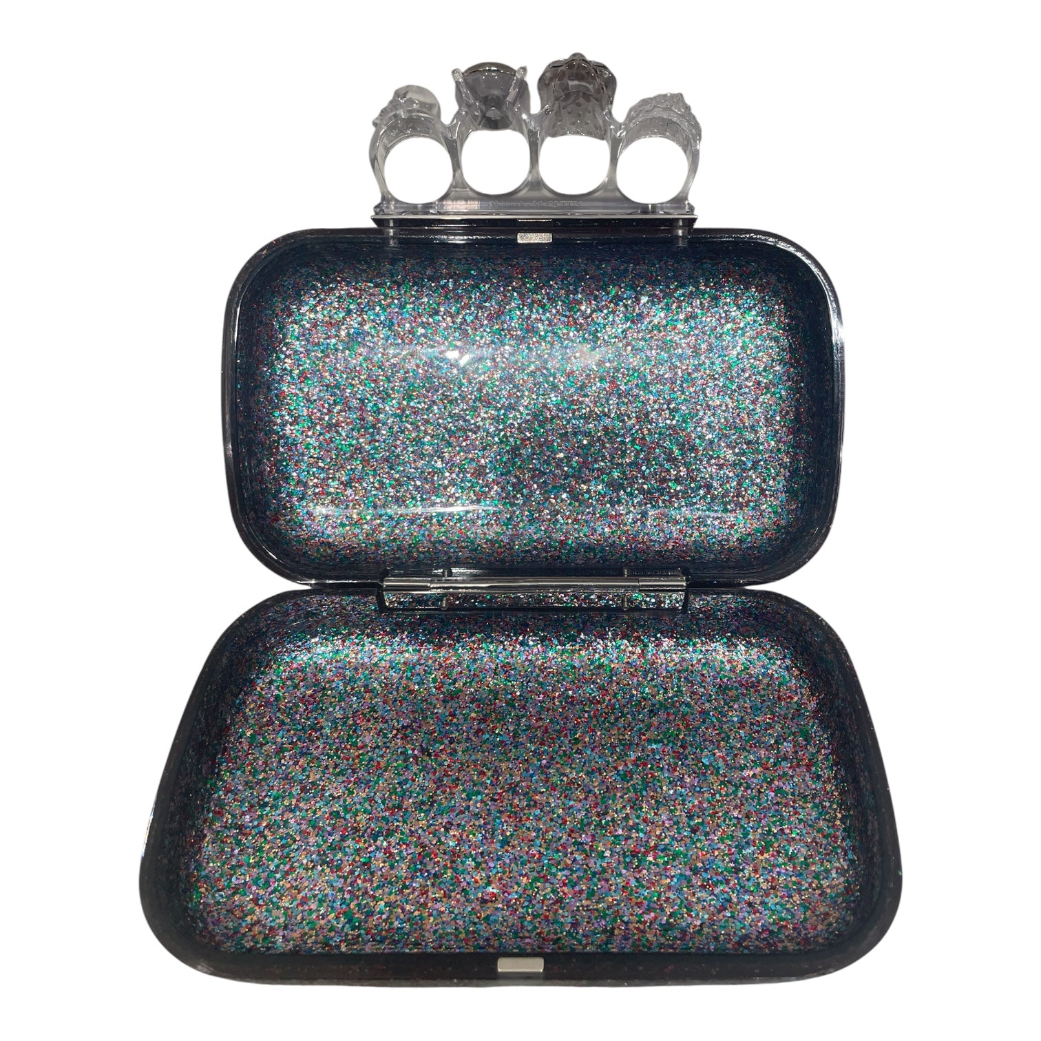 Alexander McQueen/Clutch Bag/Glitter/Acrylic/PPL/SILVER HARDWEAR view 4
