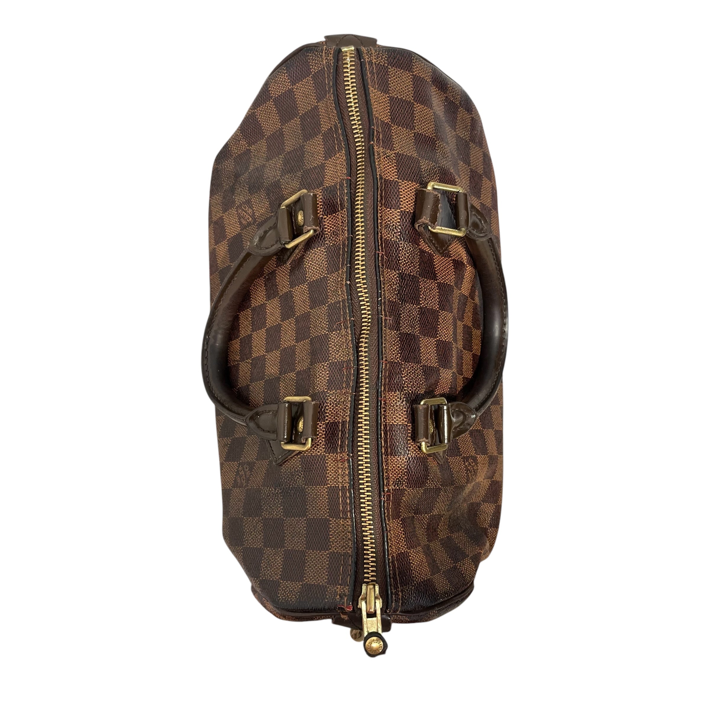 LOUIS VUITTON/Hand Bag/Monogram/Leather/BRW/SPEEDY DAMIER view 4