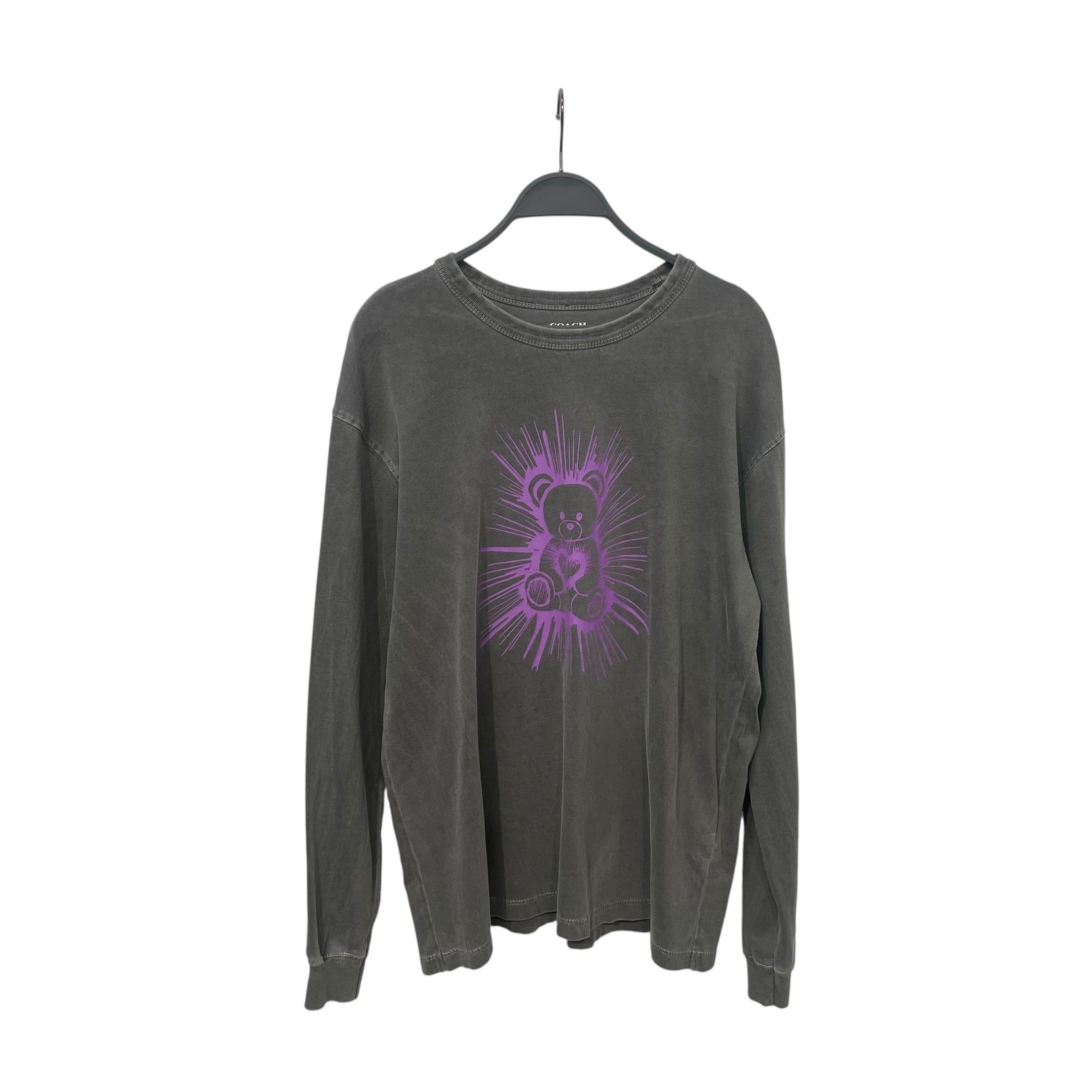 COACH/LS T-Shirt/S/Cotton/GRY/Graphic/ view 1