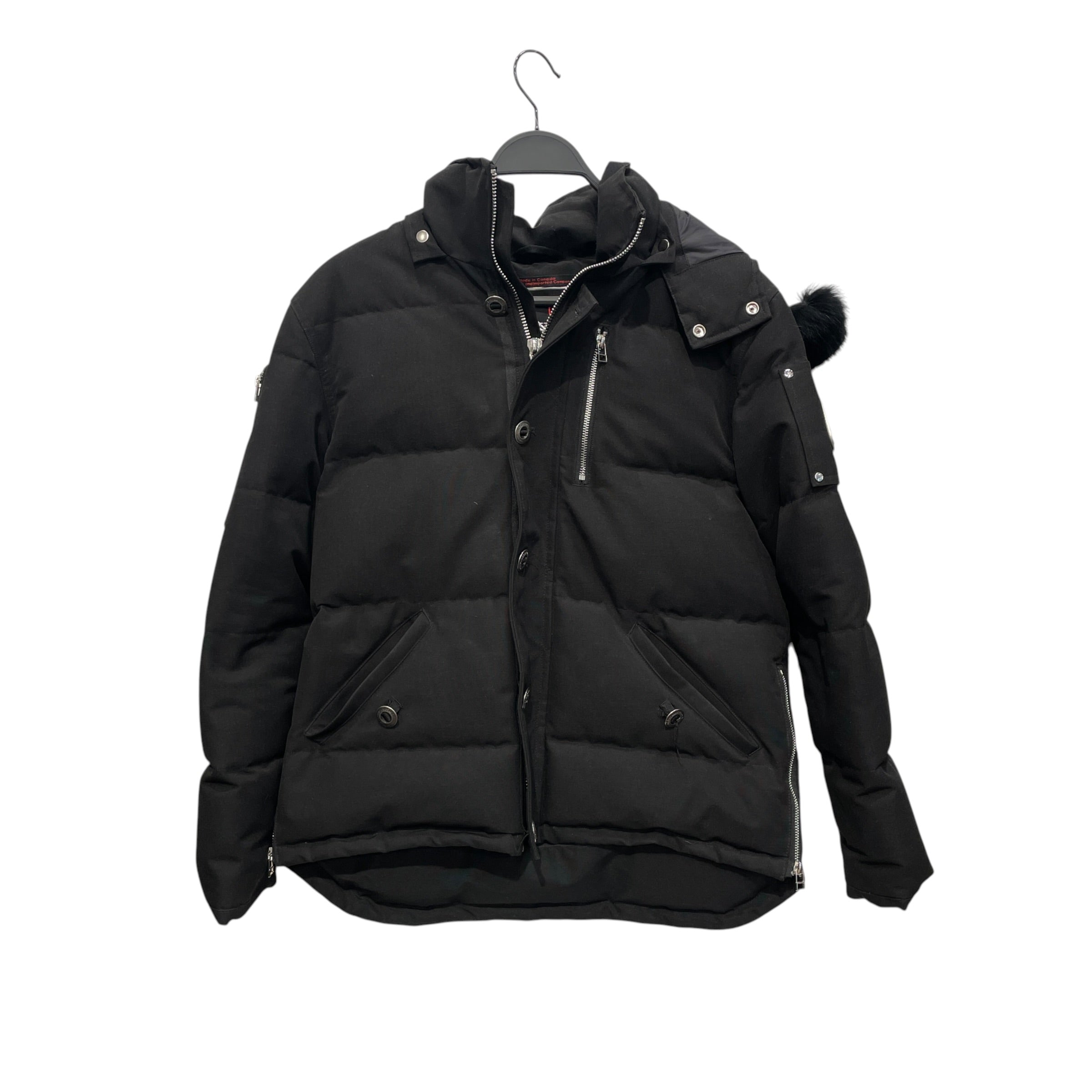MOOSE KNUCKLES/Puffer Jkt/M/Polyester/BLK/FUR-LINED HOOD PUFFER view 1