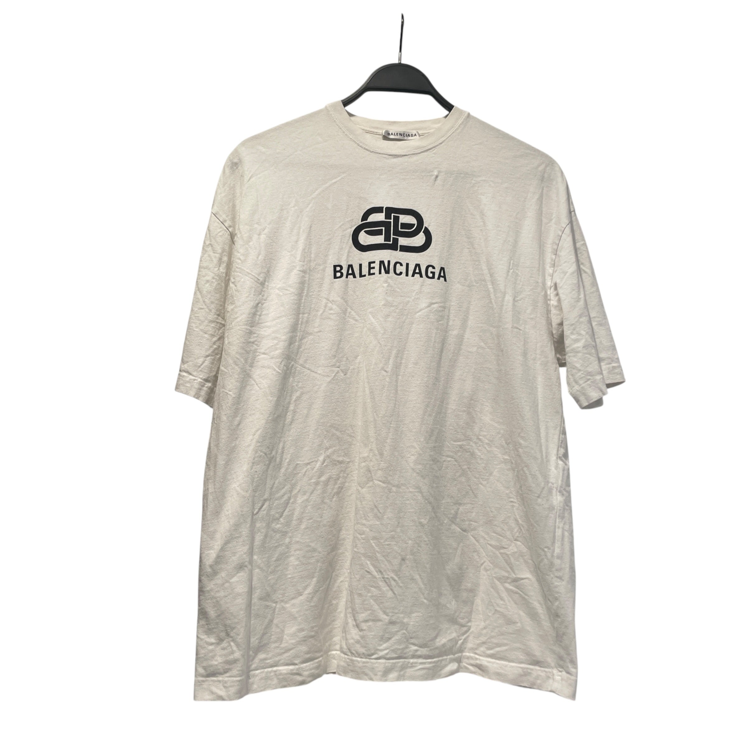 BALENCIAGA/T-Shirt/XS/Cotton/WHT/BB Logo Drink view 1